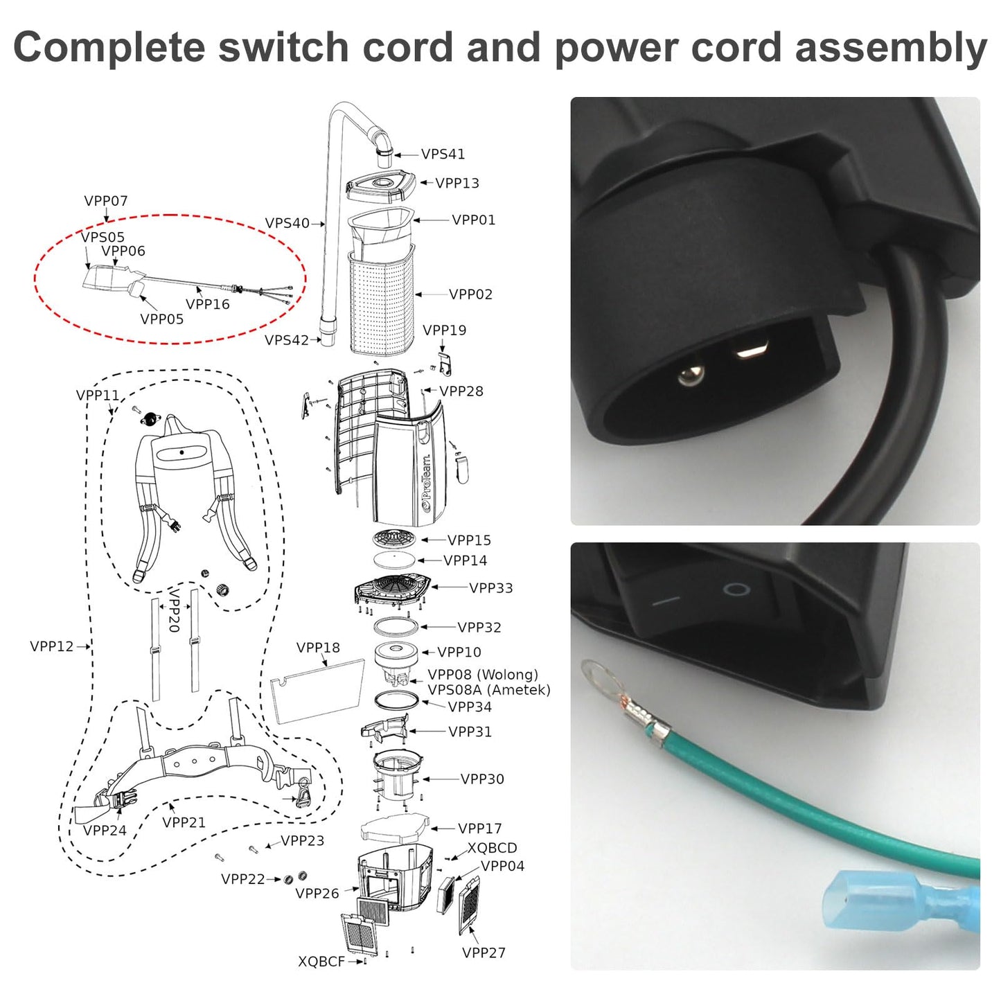 for ProTeam 836225 Switch Box Full Assembly Replacement, Fits Super Coach Pro 10, Super Coach Pro 6