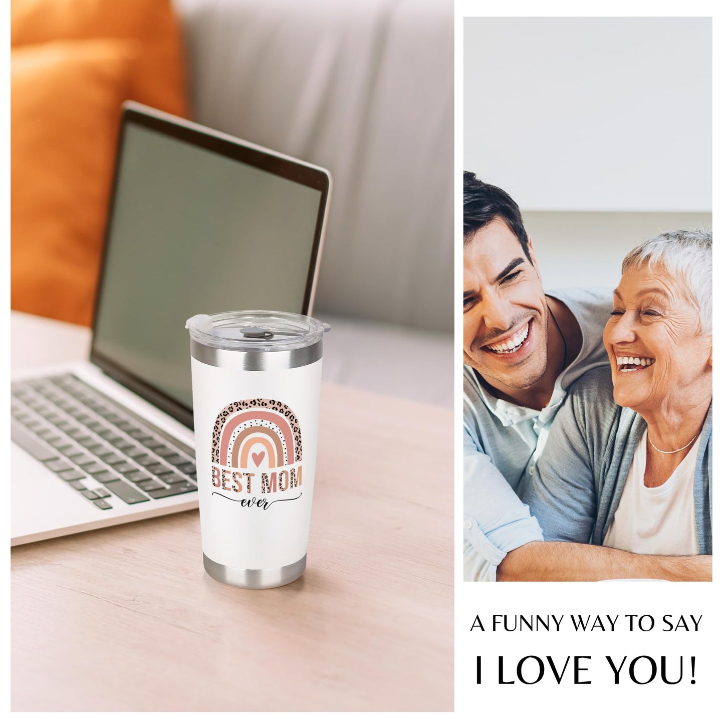 Mocosweeties Gifts for Mom from Daughter Son - Birthday, Valentines, Mothers Day Mom Gifts for Wife, Her - Mother's Day Ideas for Mama, Mother - Gift for New Moms, Mothers - 20 Oz Tumbler