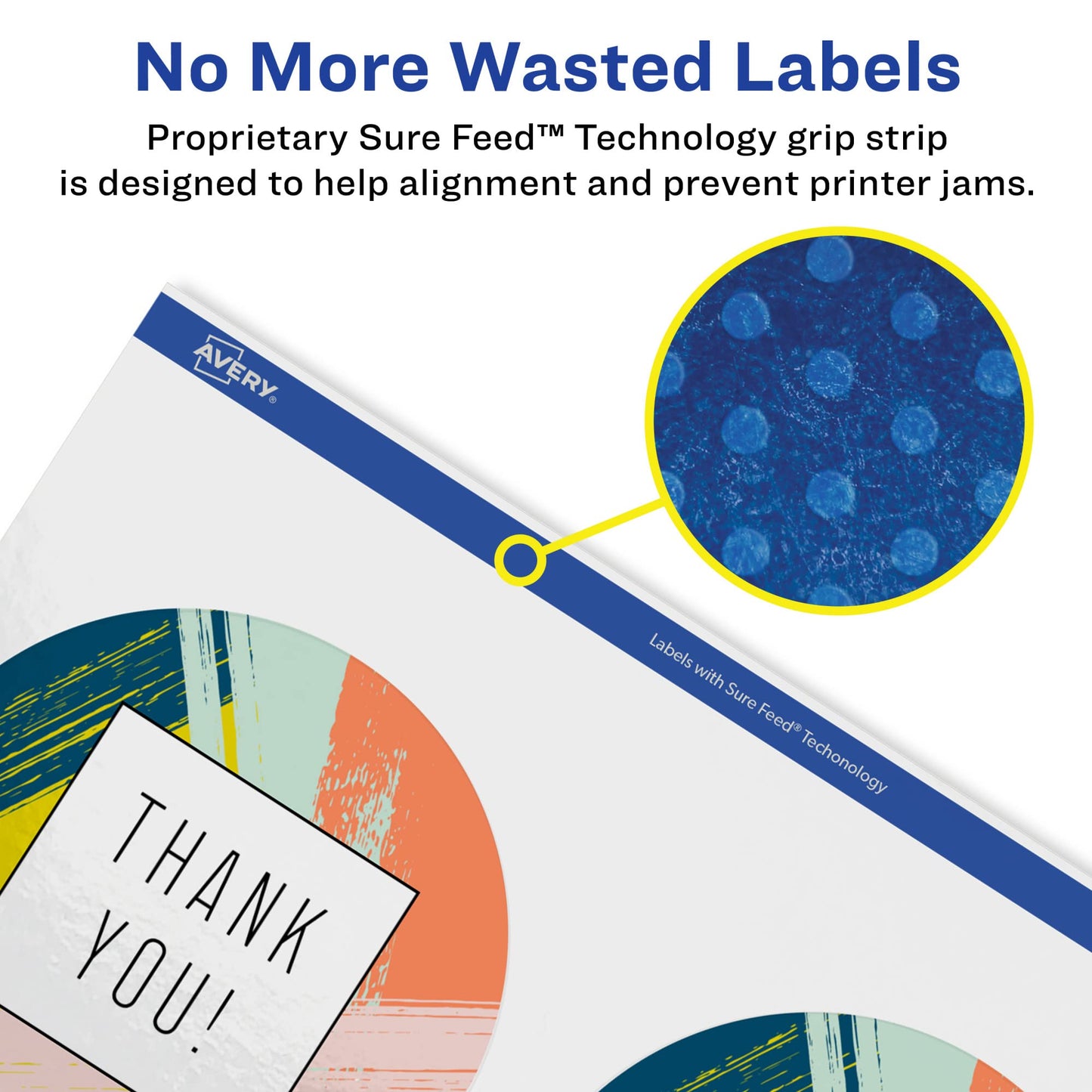 Avery Printable Durable White Round Labels, Sure Feed Technology, 3.5" Diameter, Print-to-the-Edge, Waterproof Labels, Laser & Pigment-Based Inkjet Compatible, 200 Total
