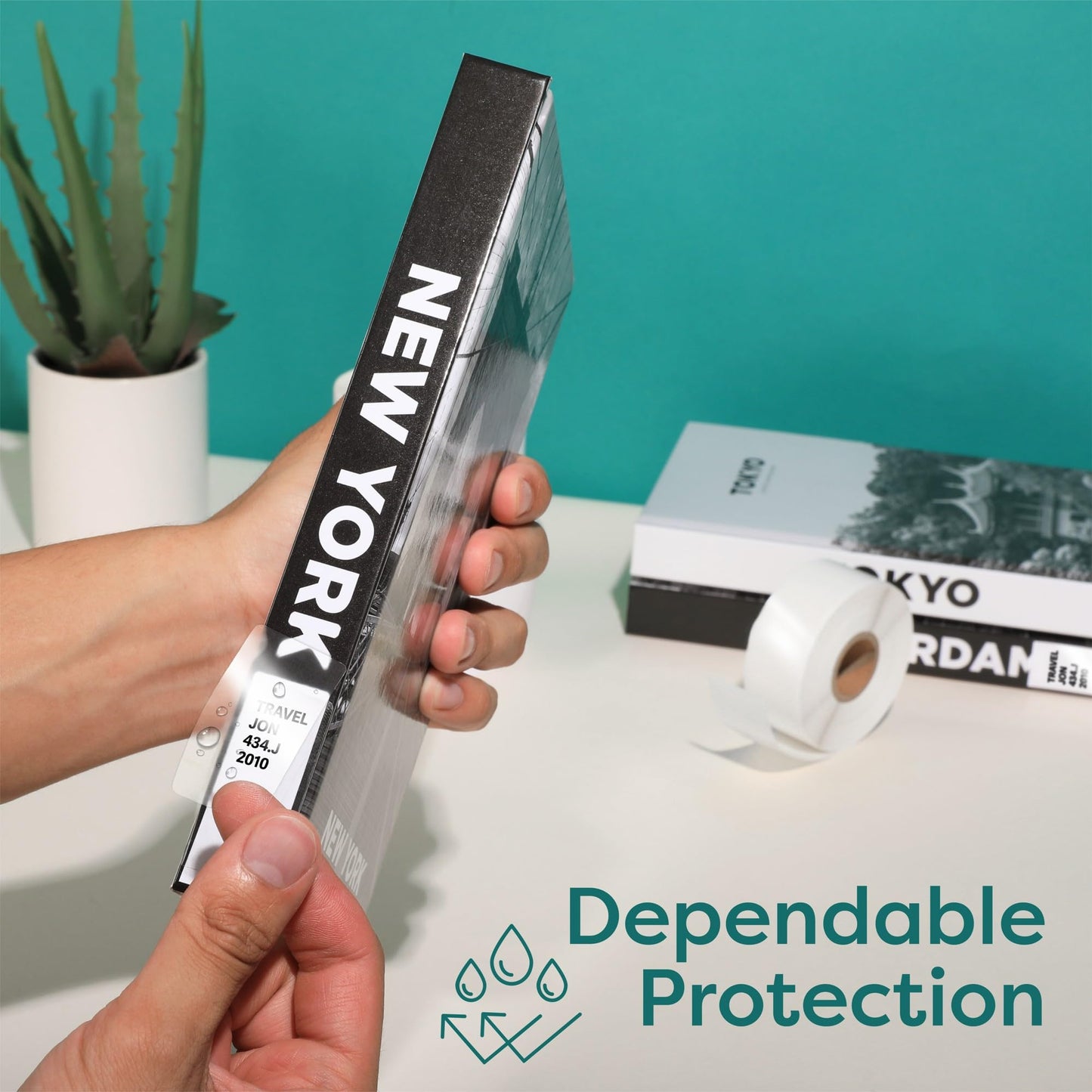 Aegis Adhesives - 6" X 9" Clear Label Protectors (500 Stickers, 1 Roll) Permanent Adhesive Transparent Seal Stickers - NOT Printer Compatible - Protective Cover for Shipping Labels