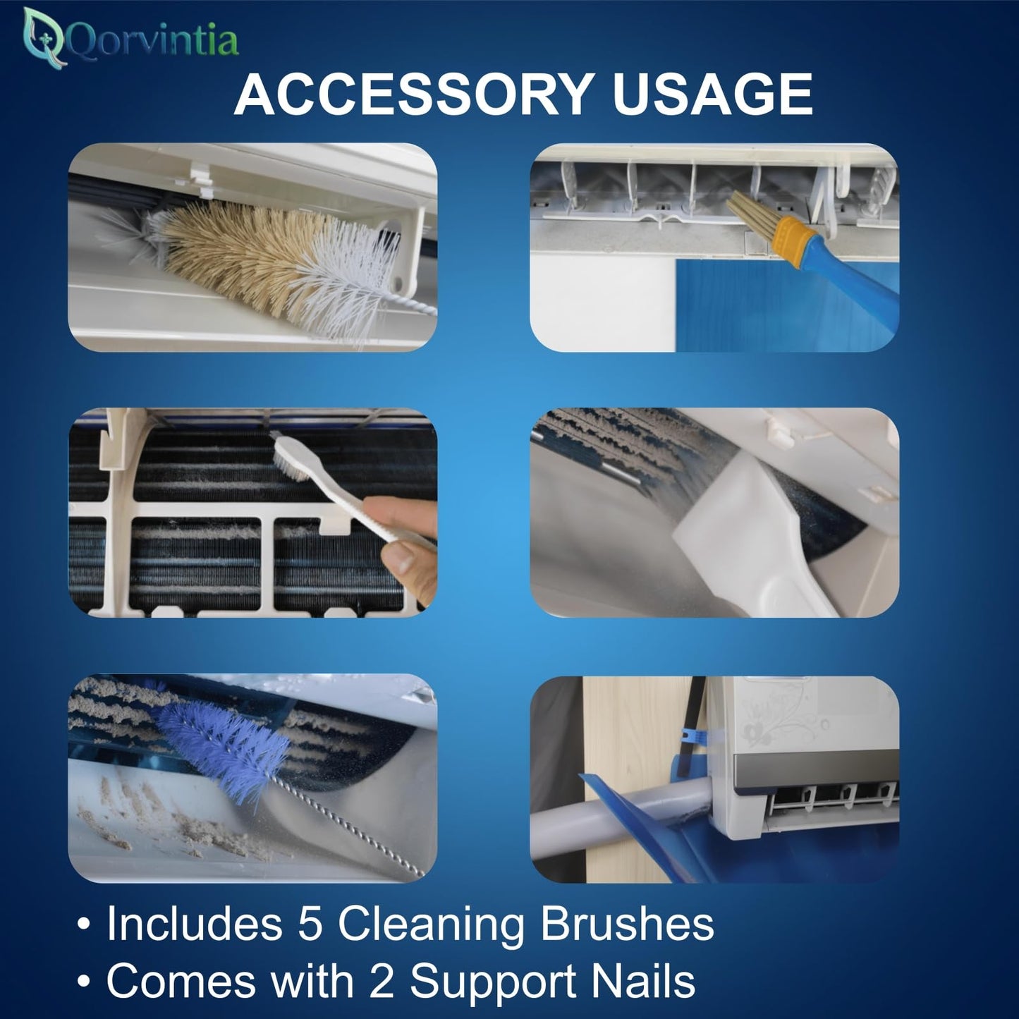 Mini Split Cleaning Kit with 2L High-Pressure Sprayer, 13Pcs Air Conditioner & Air Duct Cleaning Kit, Waterproof PVC AC Cleaning Cover Bib, HVAC Cleaning Tools, Fits 38–48 Inch Units
