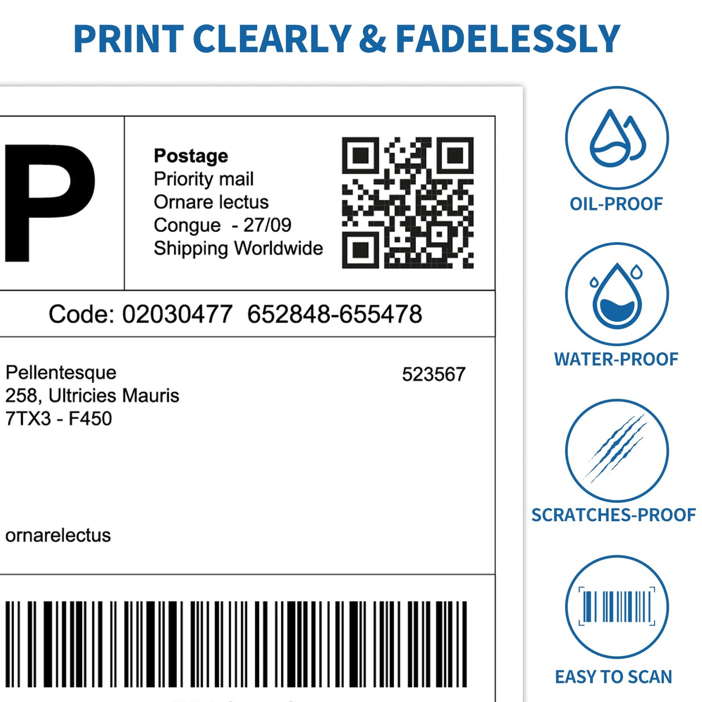 BESTIKER Half Sheet Shipping Labels - 1000 Counts, 8.5” x 5.5” Self Adhesive Shipping Label White Internet Mailing Labels 2 Per Page, Laser & Inkjet Printer Compatible [500 Sheets 8.5” x 11”]