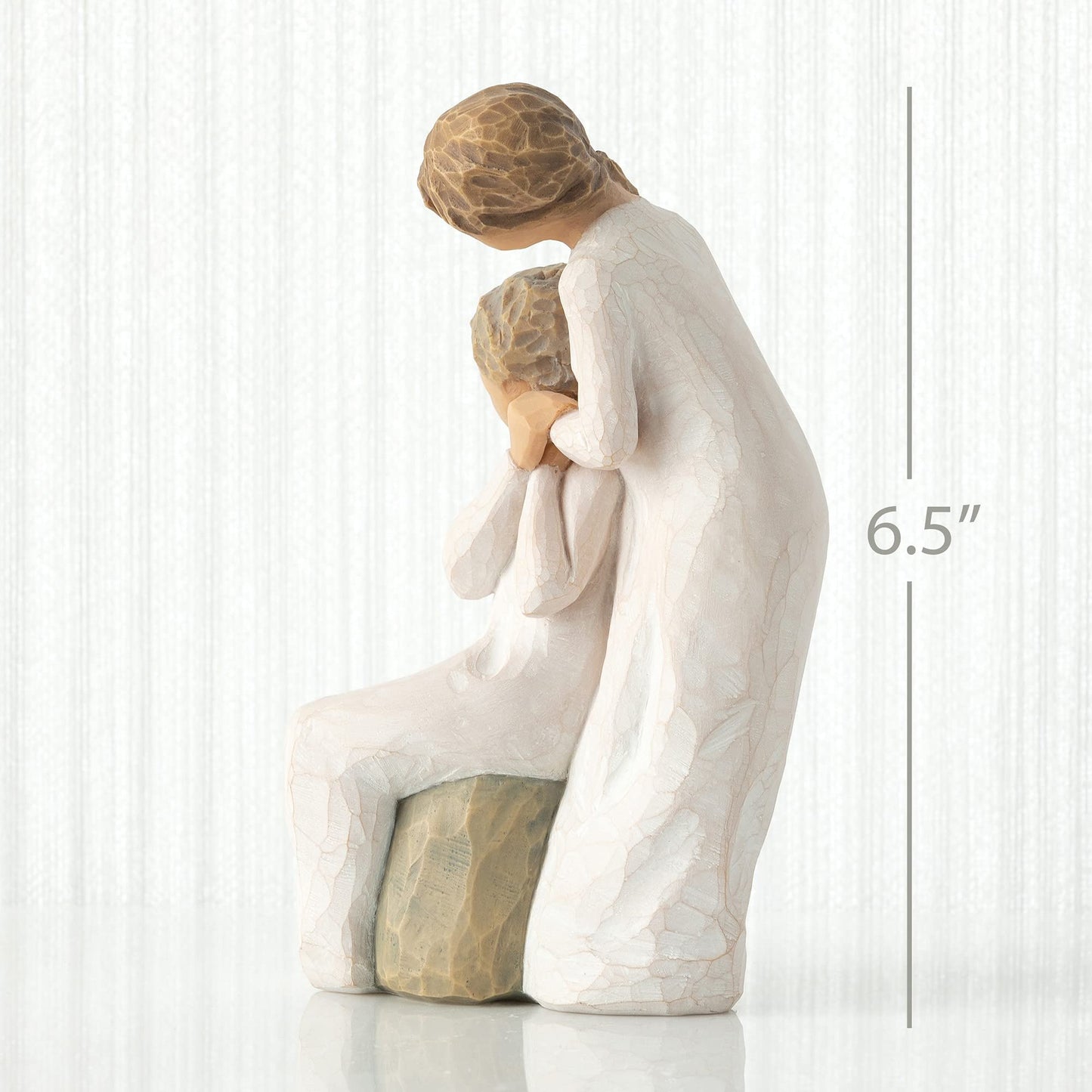 Willow Tree Loving My Mother, Here for You, as You've Always Been for me, Expresses Caring Relationship Between Adult Daughter and Mother, Remembrance of one Much Loved, Sculpted Hand-Painted Figure