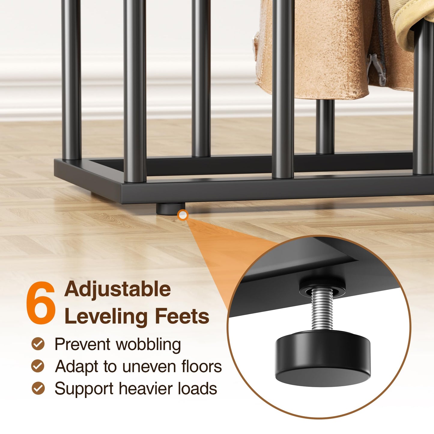pickpiff Free Standing Shoe Racks - Black Metal Boot Rack Organizer Tall Boots for Dorm Room, Closet, Entryway, Bedroom, Patio Outdoor, Hallway, Black, Shoe Storage Fit for 10 Pairs