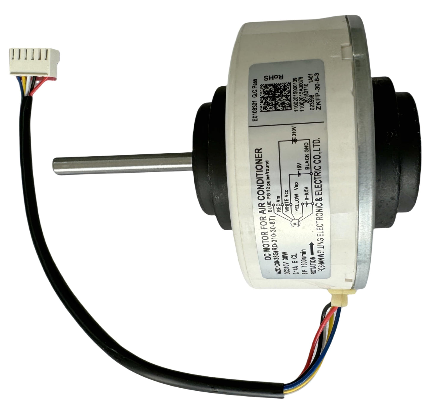 NEW Air Conditioning Motor (OEM) WZDK30-38G (RD-310-30-8T) DC Brushless Fan Motor, 30W Inverter air Conditioner Motor DC Motor for Conditioner,DC310V 0.14A 1300RPM CCW