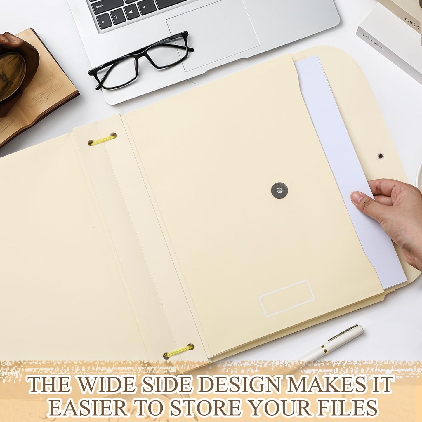 Marspark in Case I Die Binder Important Document Organizer with Labels, The Life Book Expanding Pockets File Family Document Binder for Papers, Birth Certificates, Letters, Photos, Passports(Yellow)