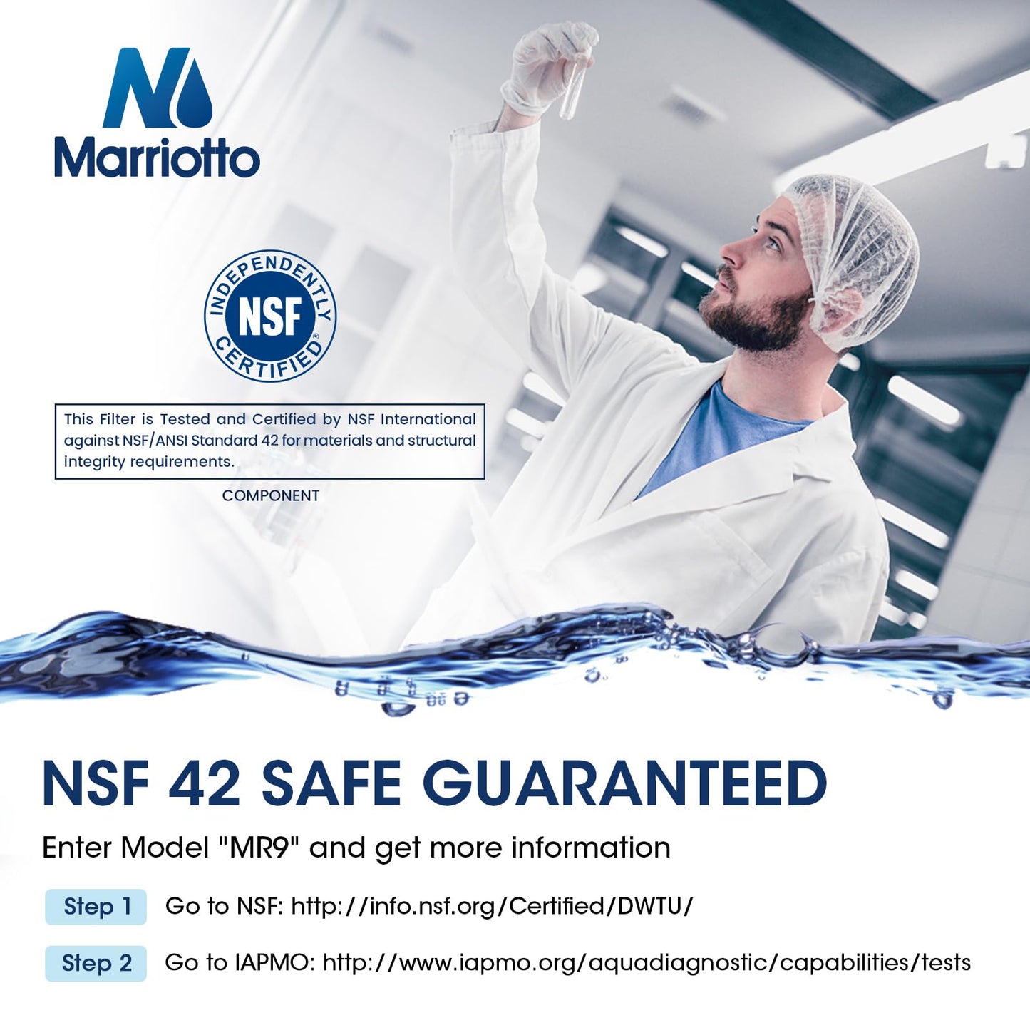 MARRIOTTO XWF Water Filter Replacement for GE XWF Refrigerator Water Filter, 4 Pack
