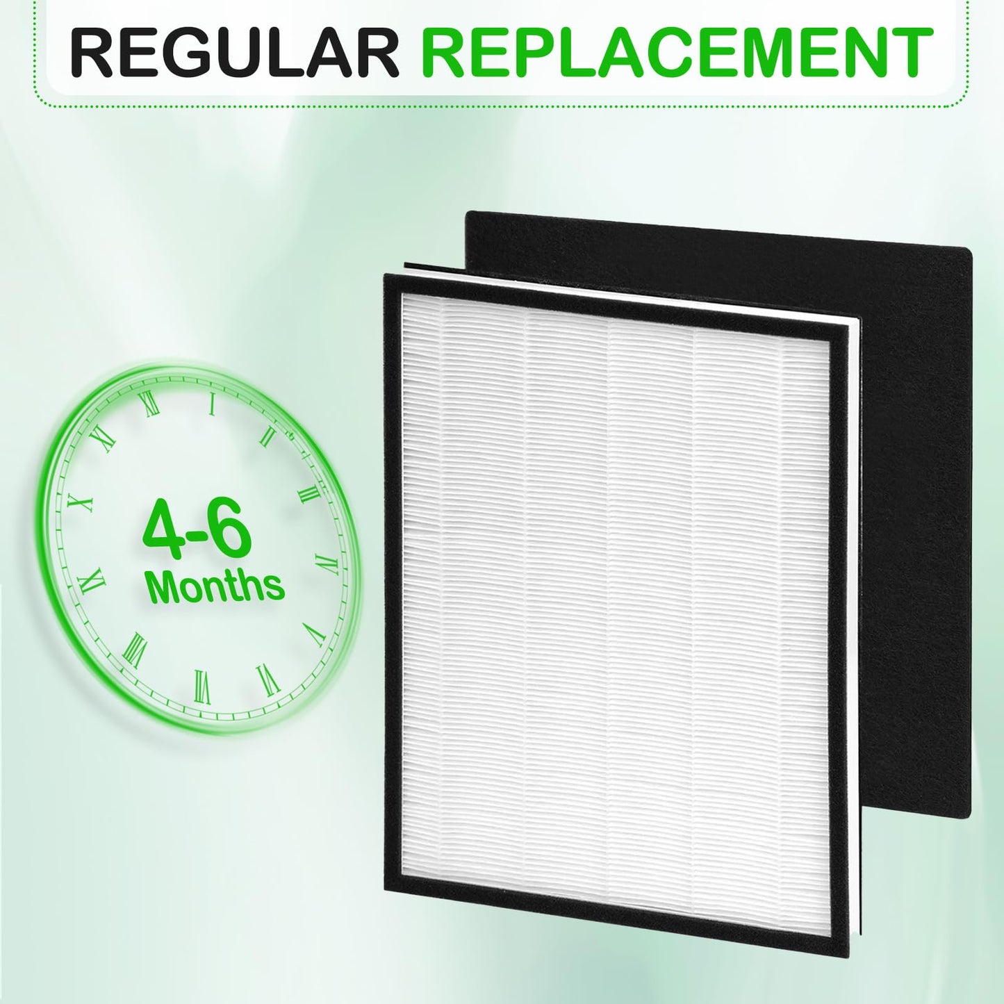 83190 Replacement Filter Compatible with Sears/Kenmore Air Purifier Models: 83190 83250 85250 Air Purifier Filter, 2 HEPA Filter + 6 Activated Carbon Pre-Filters Upgrade Version