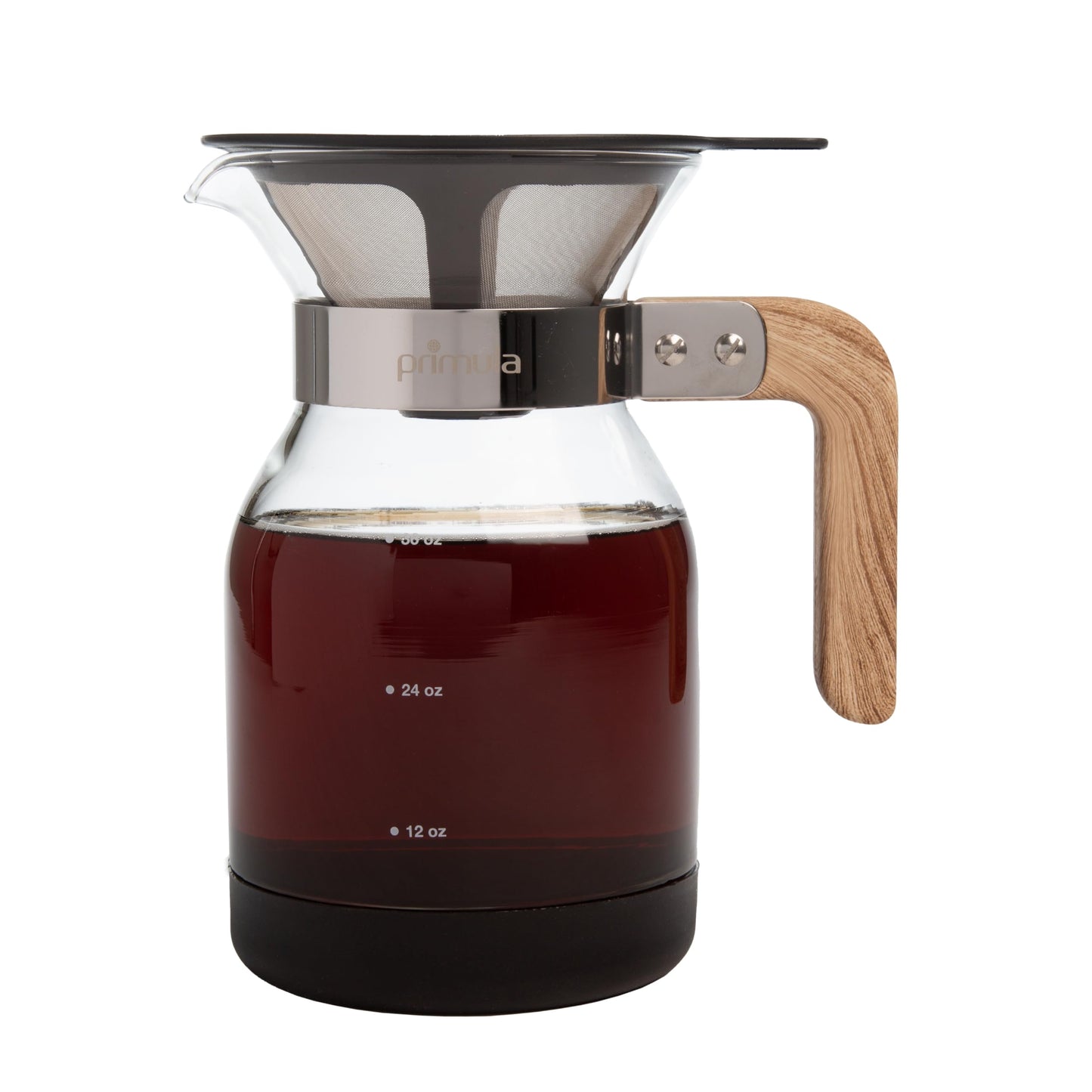 Primula Park Pour Over Park Set with Permanent Reusable Removable Ultra Fine Micro Mesh Stainless Steel Filter, Coffee Dripper Pour Over Maker Brewer Pot, Borosilicate Glass, Easy to Use, 36 oz