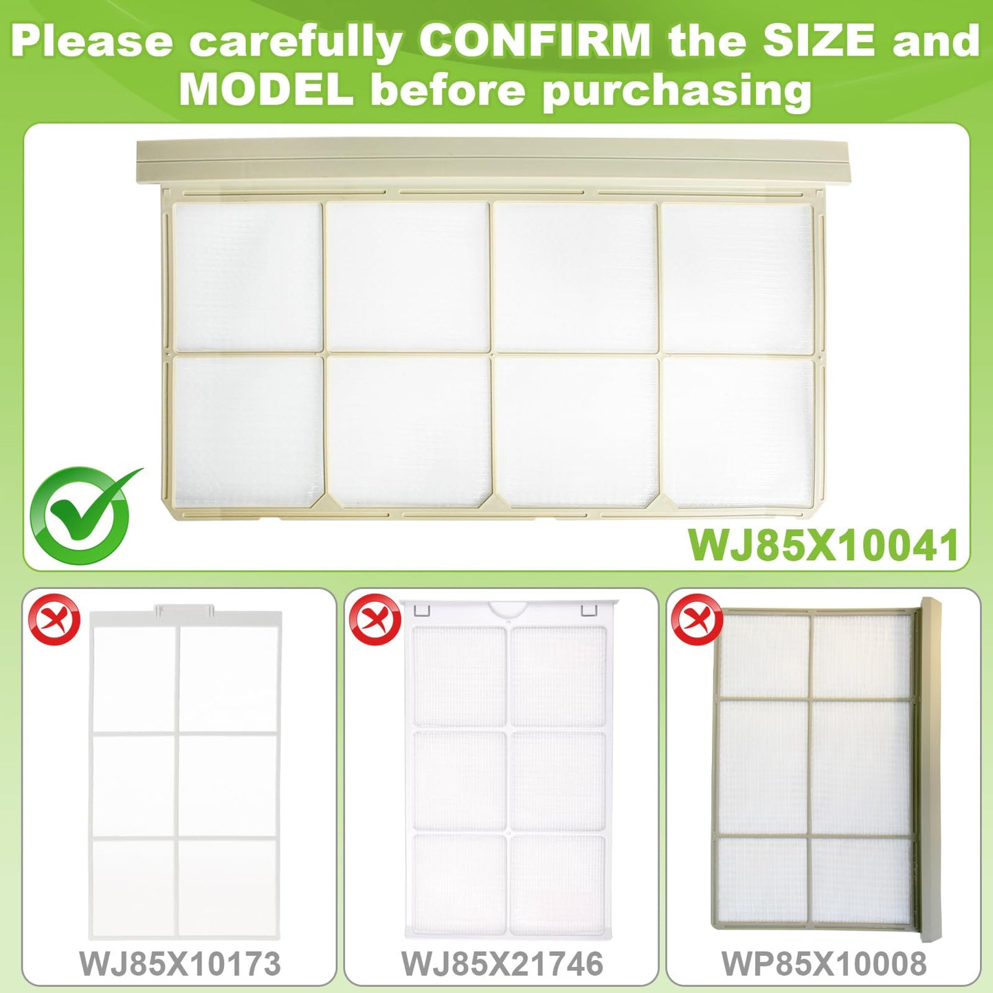 WJ85X10041 Air Filter Replacement for GE Air Conditioner Filter AH279056 EA279056 PS279056 912534