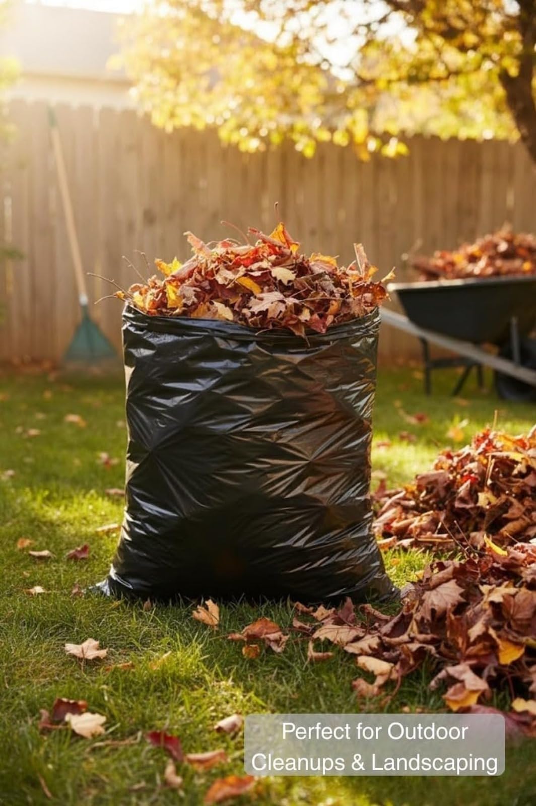 95-96 Gallon Extra-Large Black Garbage Can Liners, Heavy-Duty Trash Bags, 50 Bags, 1.5 Mil Thick, Ideal for Commercial & Home Use