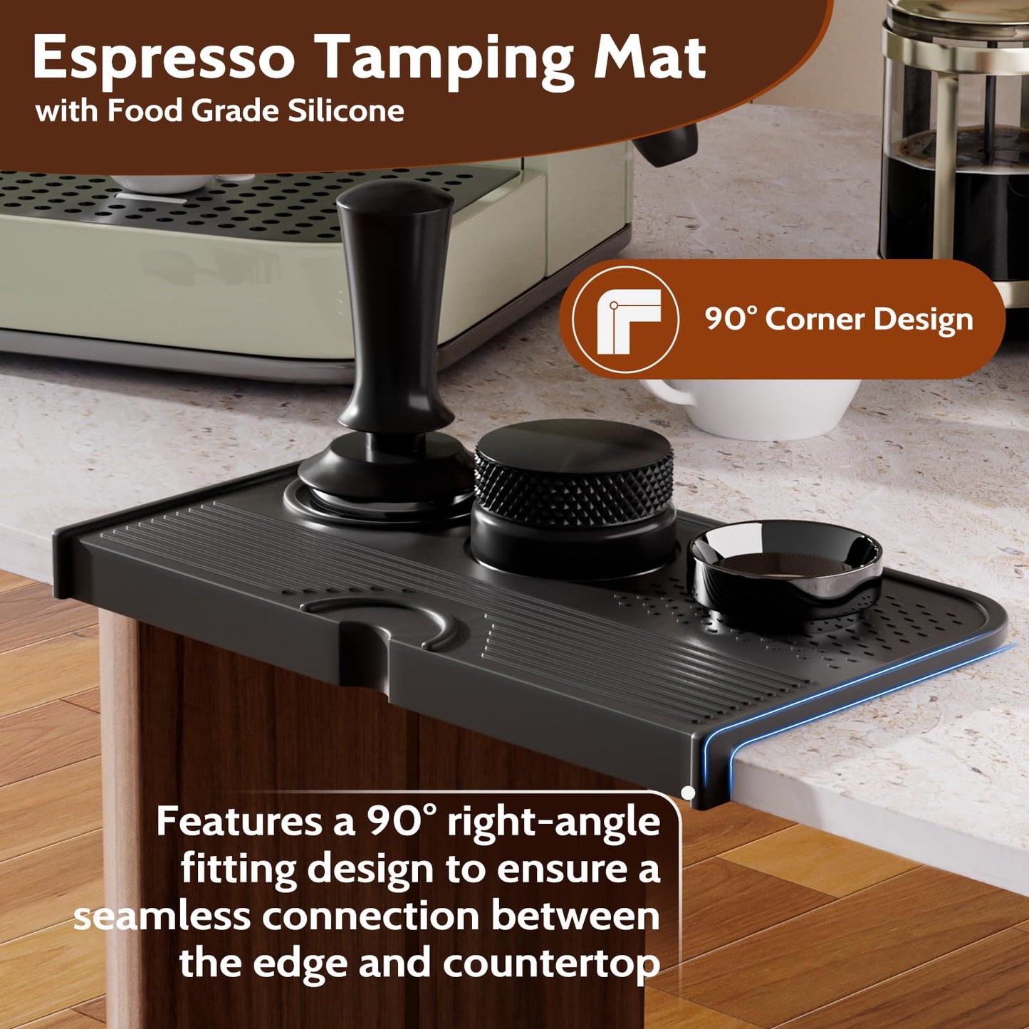 7 PCS Espresso Accessories, 54mm Espresso Tamper Tools, Coffee Distributor, WDT Tool Espresso Machine Accessories, Food Grade Silicone Espresso Tamping Mat, Dosing Funnel, Cleaning Brush & Puck Screen
