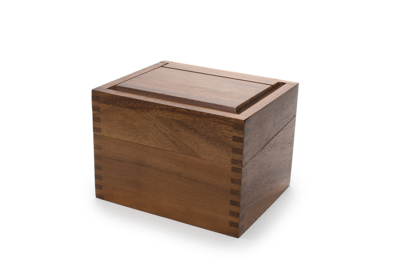Ironwood Gourmet Acacia Wood Recipe Box with Divider Tabs, 2 Compartment, Single