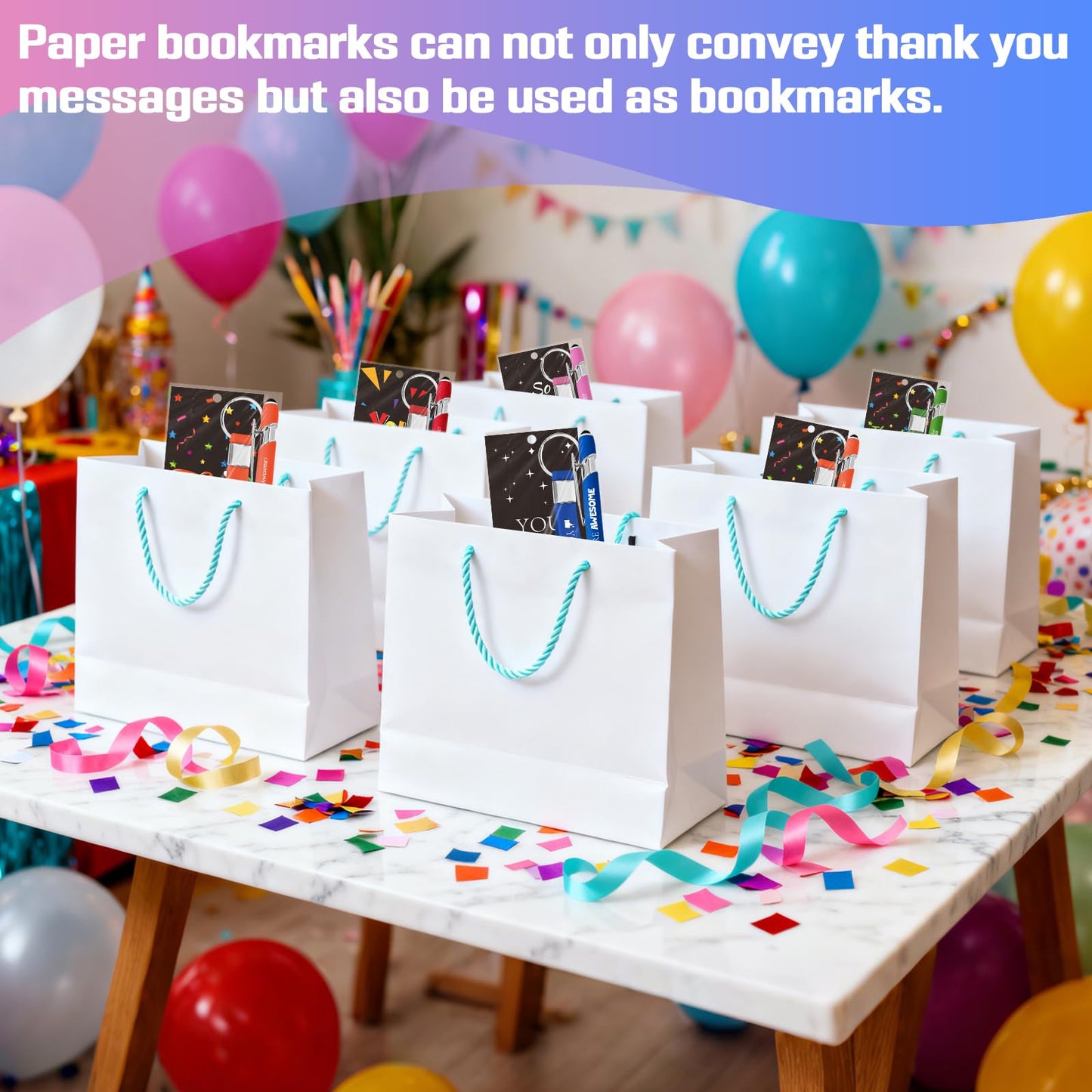 50 Sets/150 Pcs Employee Appreciation Gifts in Bulk, Including Silicone Key Chains, Pens with Stylus Cap, Bookmarks, Team Thank You Gifts Inspirational Motivational Teachers Nurses Staff Coworkers