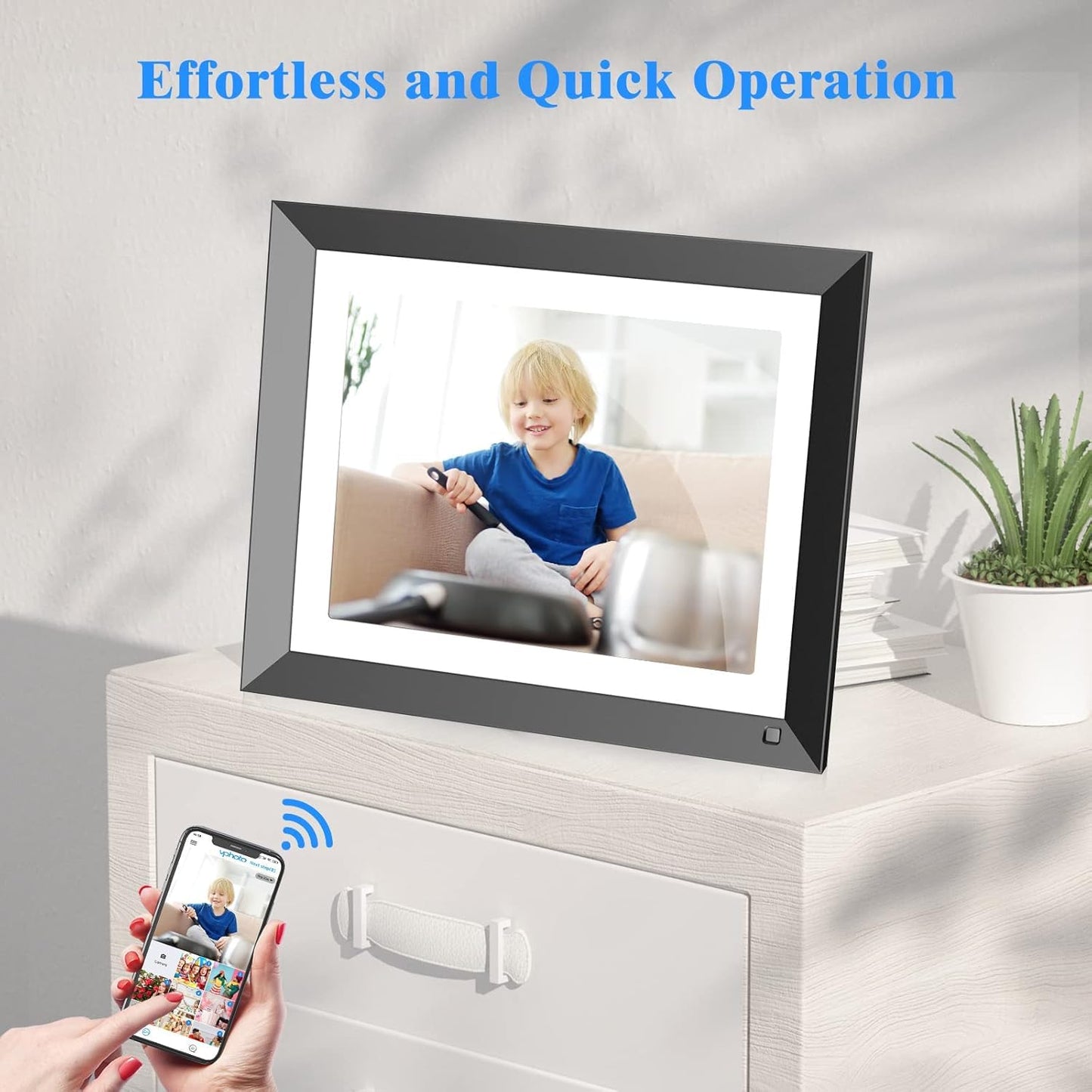 11-inch Smart Picture Frame Digital Calendar - 1600 * 2176 IPS Screen Display, Smart Family Calendar, Motion Sensor, Share Photo Video via App Email, Gifts for Mom Dad