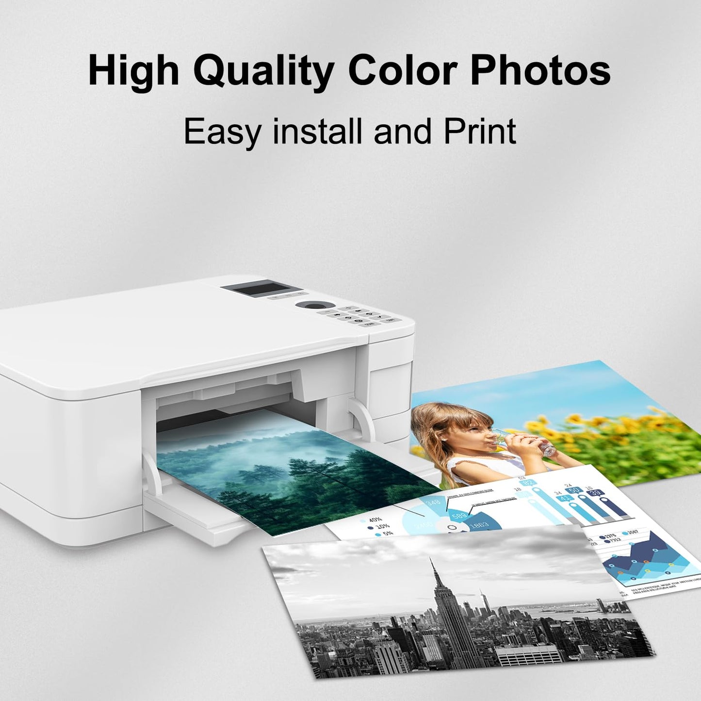 AITERJET 240 241 Ink Remanufactured Ink Cartridge Replacement for Canon 240 240XL 241 241XL to use with Pixma MG3620 MG3520 MX472 TS5120 MX452 MX432 MX532 MG3220 Printer (Black & Color XL Combo Pack)