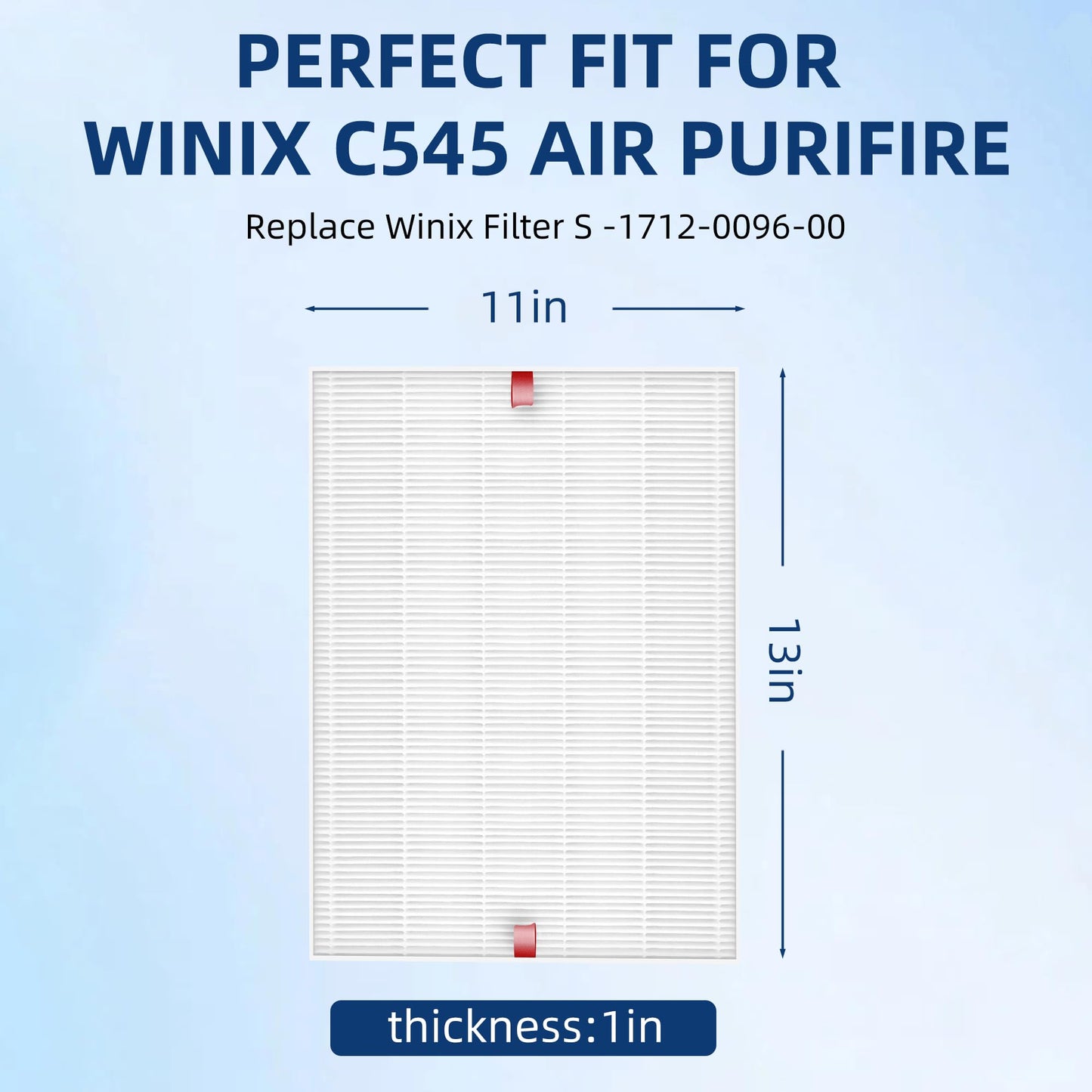 APPLIANCEMATES 5-Pack C545 Replacement Ture HPEA Filter for Winix Filter S 1712-0096-00