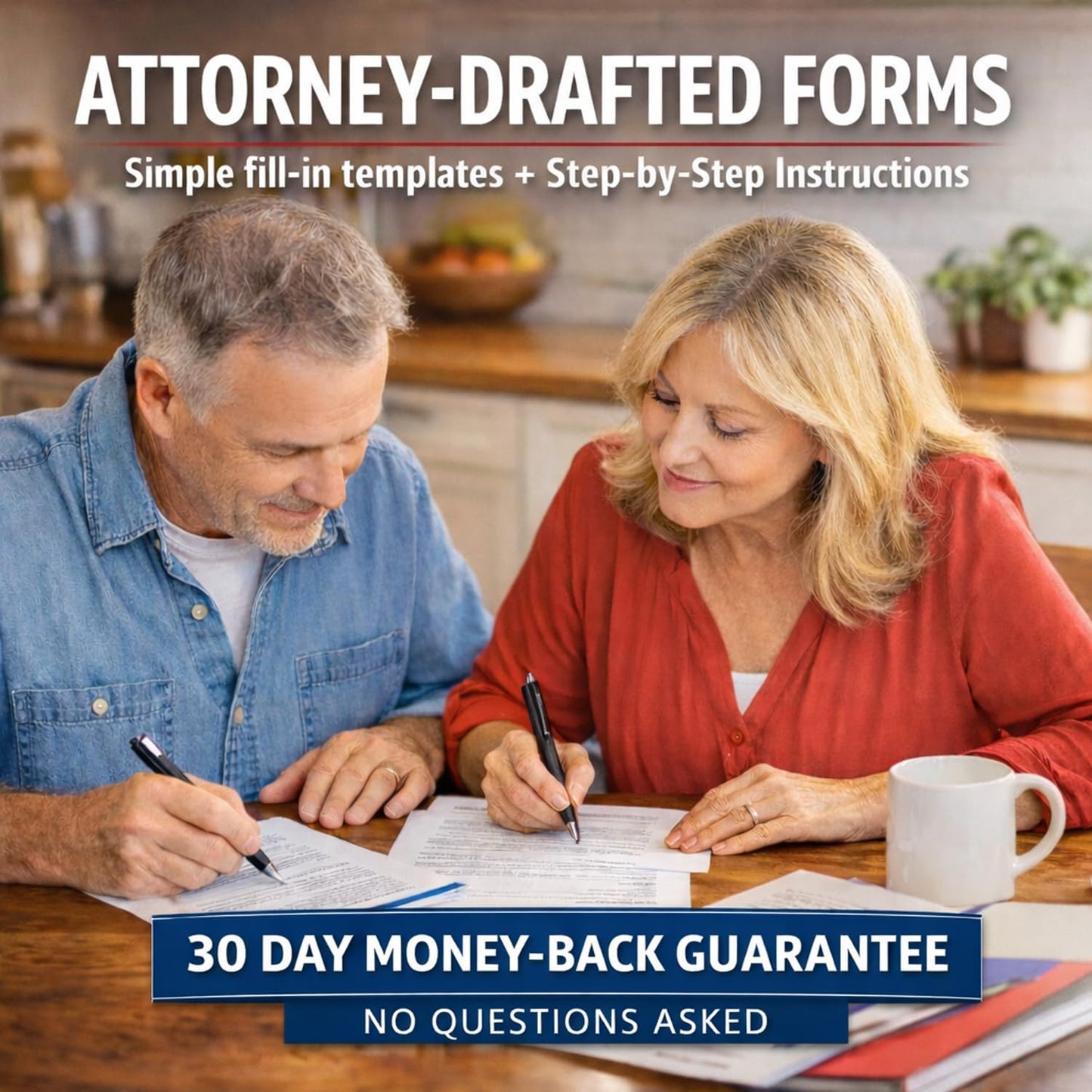Revocable Living Trust Kit – Revocable Living Trust + Pour-Over Will + Trust Funding Checklist – Attorney-Drafted Templates with Instructions