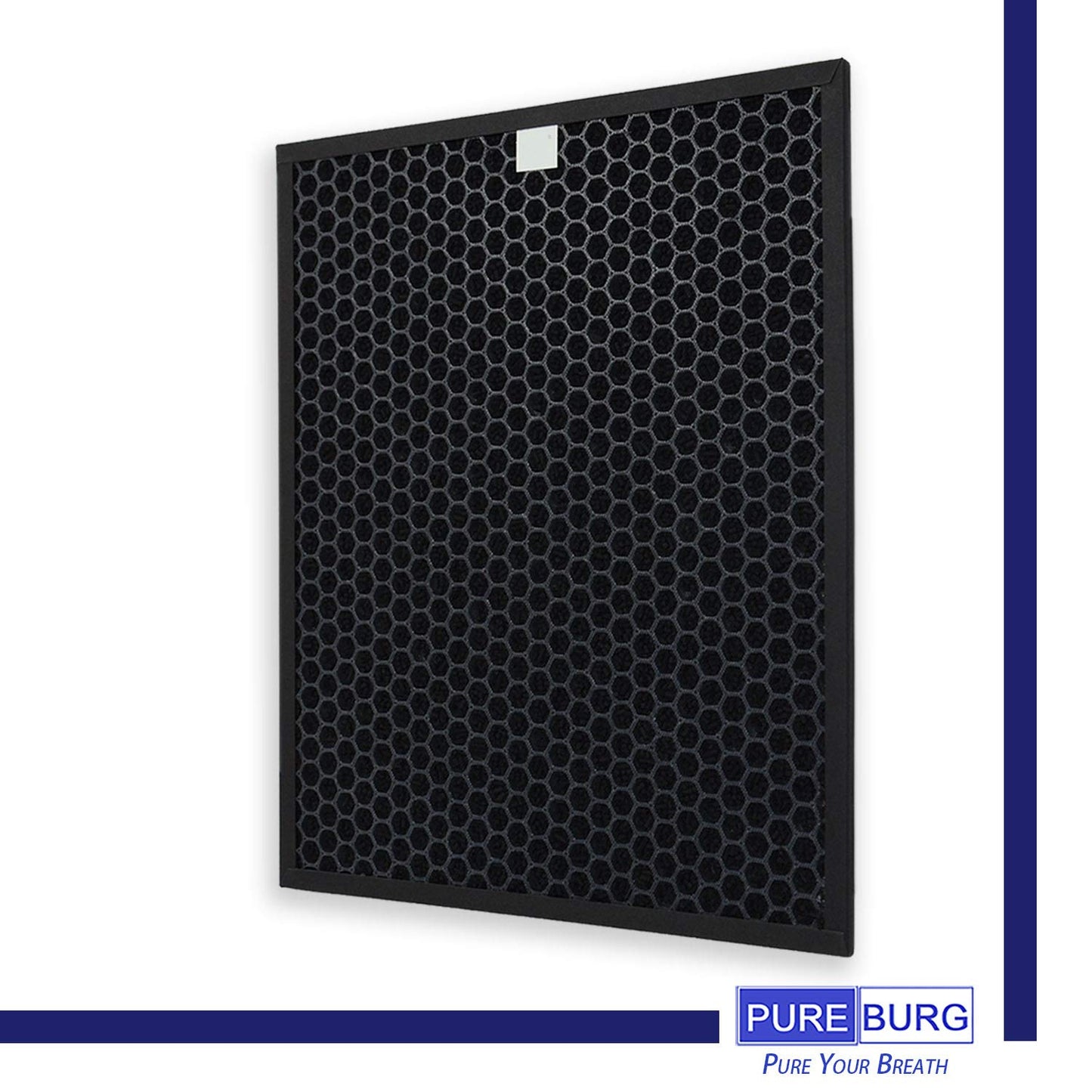 PUREBURG Replacement Filter Compatible with Sharp FP-F60UW FP-F60U-W Air Purifier Part FZ-F60HFU FZ-F60DFU, H13 True HEPA and Activated Carbon Air Clean Odors