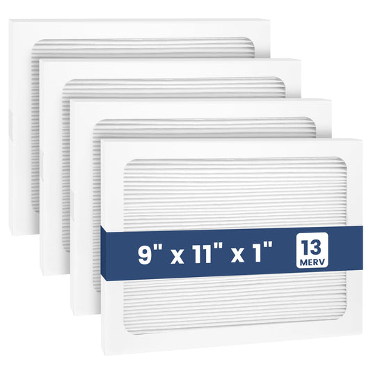 4 Pack 9 x 11 x 1 MERV 13 Replacement Filter Compatible with Santa Fe Compact70, Ultra70, Element, Compact2, UA 65H Dehumidifier Models