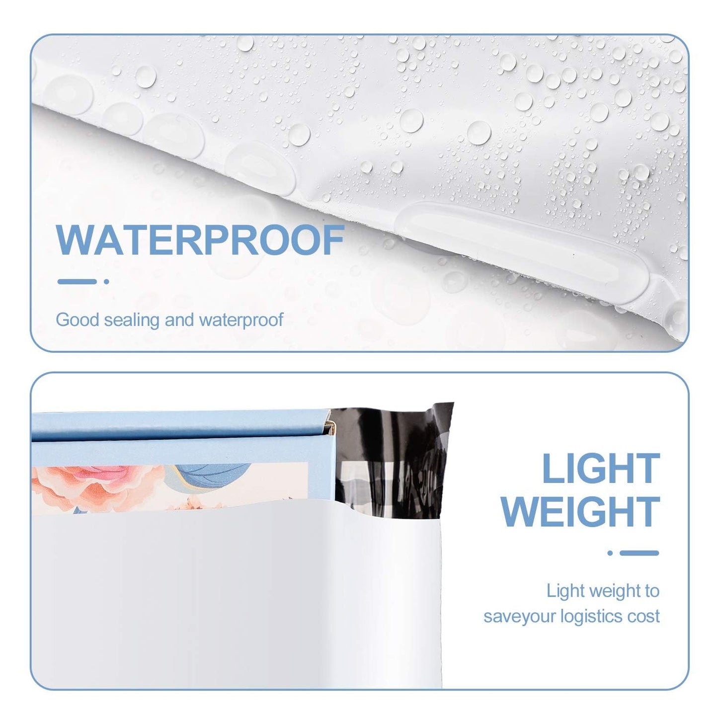 Metronic Poly Mailers 6x9 inch 1000Pcs White Small Shipping Bags for Business, Self-Seal Shipping Envelopes Bulk with Strong Adhesive, Waterproof and Tear-Resistant Plastic Mailing Postal Bags