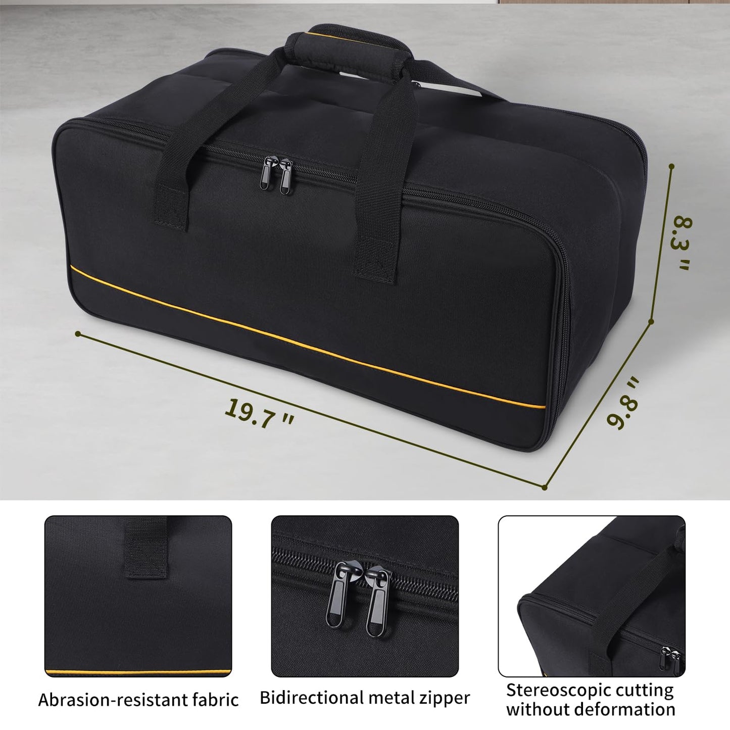ZIORS Storage Bag Compatible with DEWALT 20V Handheld Vacuum Cordless DCV501HB,Carry Case for Car Handheld Vacuum,Large Capacity Travel Case for Accessories,Bag Only
