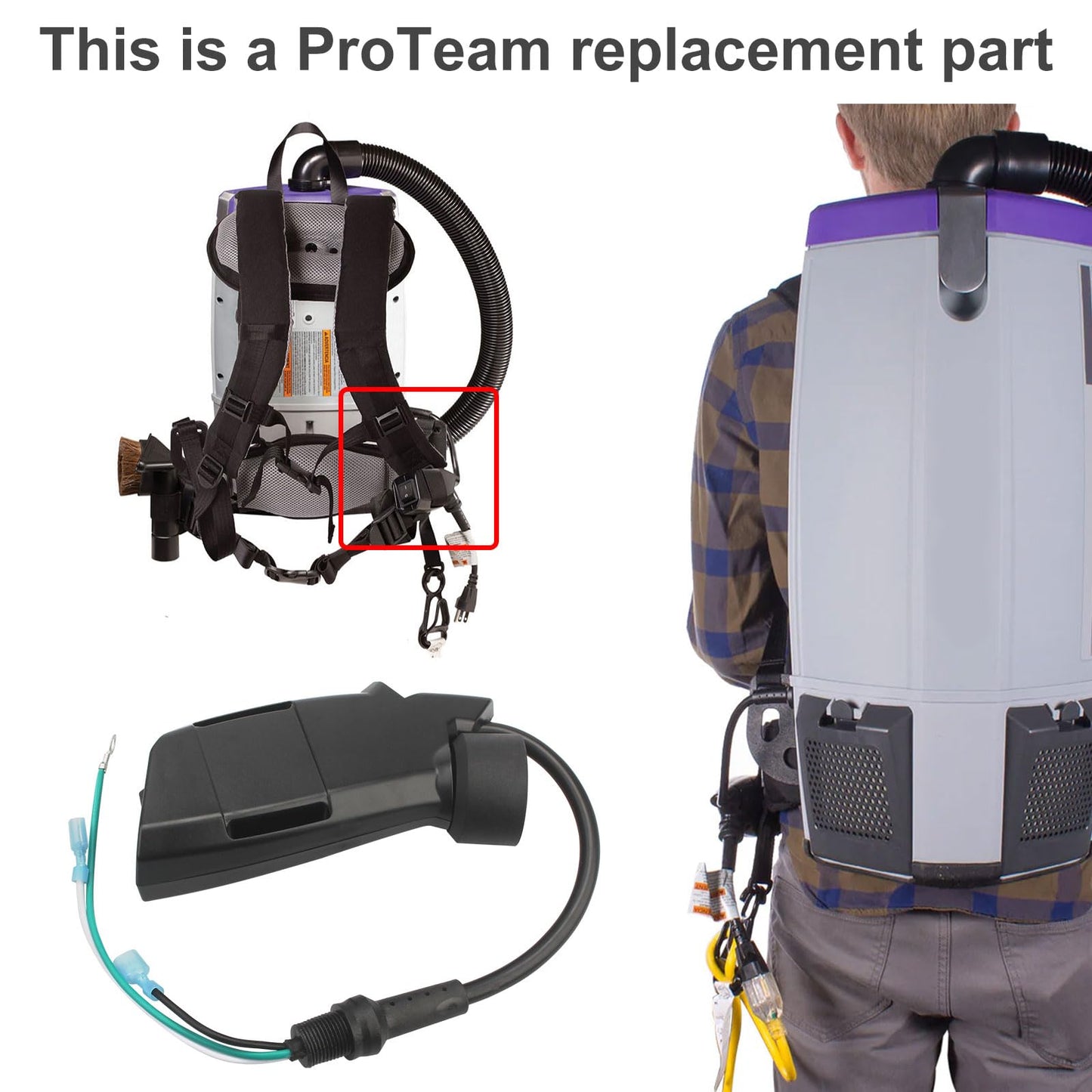 for ProTeam 836225 Switch Box Full Assembly Replacement, Fits Super Coach Pro 10, Super Coach Pro 6