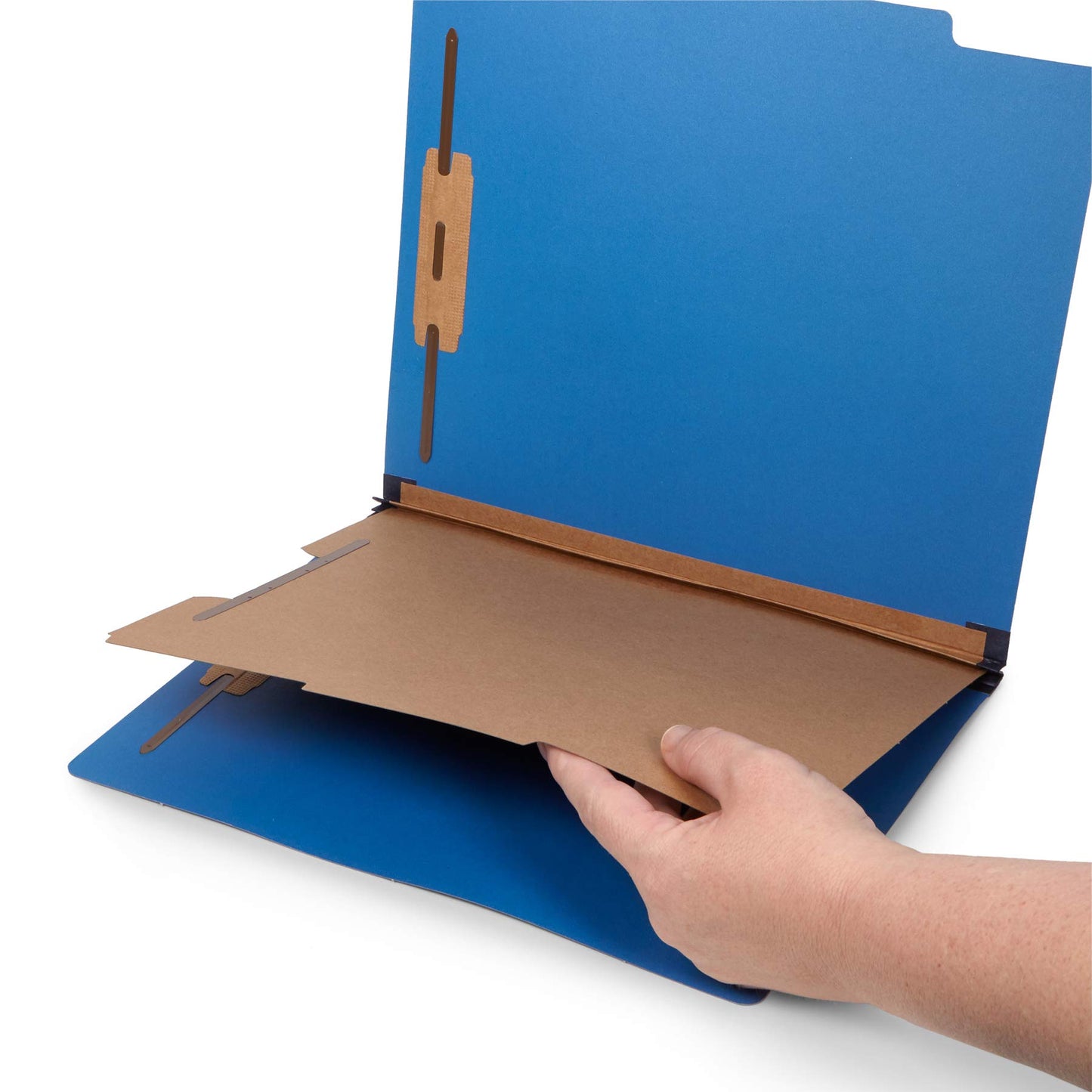 Blue Summit Supplies 30 Dark Blue Classification Folders - 1 Divider - 2 Inch Expansions - Durable 2 Prongs for Standard Medical Files, Office Reports - Letter Size, Dark Blue, 30 Pack