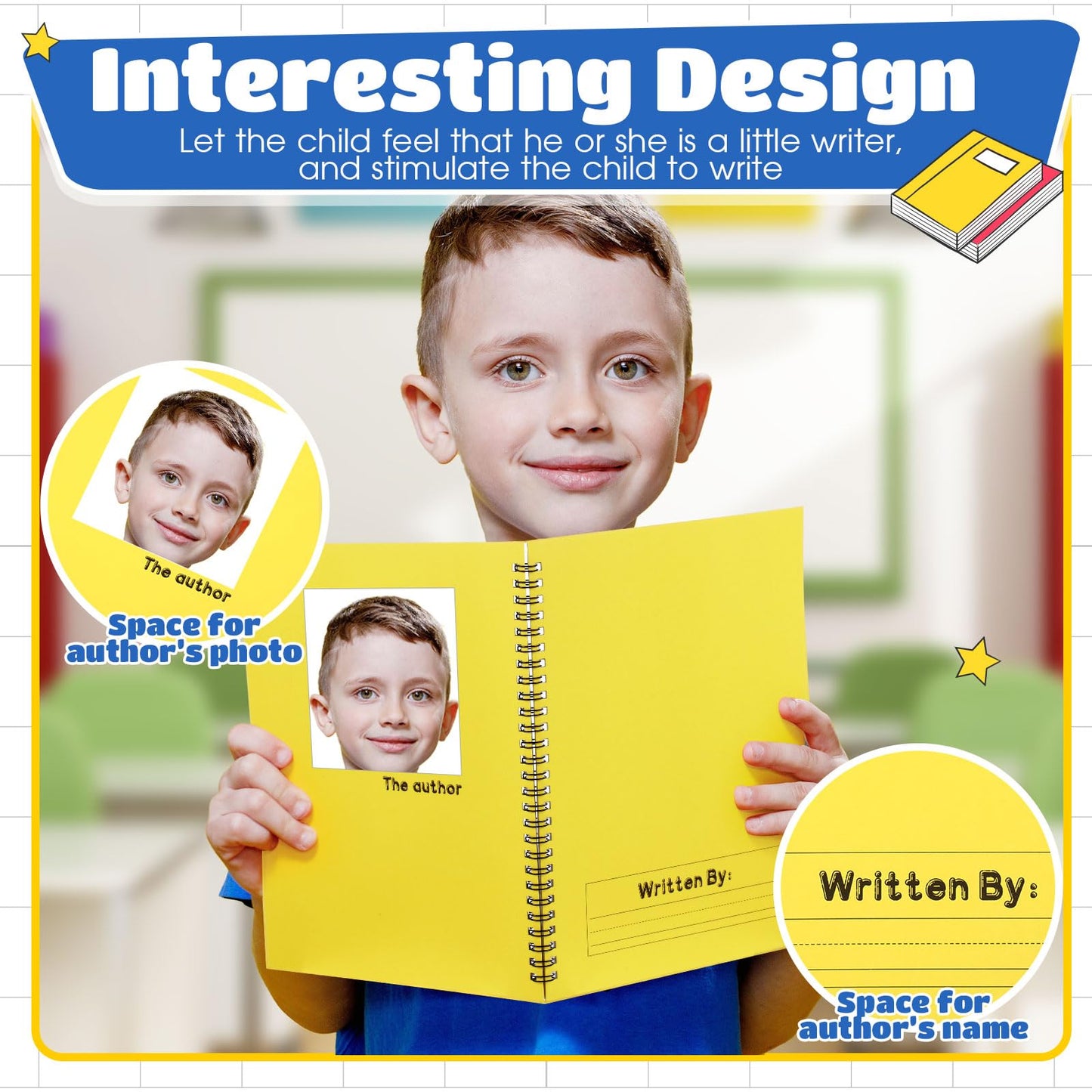 Henoyso 20 Pack Primary Composition Notebook for Kids – 50 Sheets, Spiral Bound, Handwriting & Drawing Journal, Ideal for K-2 Students, Back to School Supplies, Bright Covers