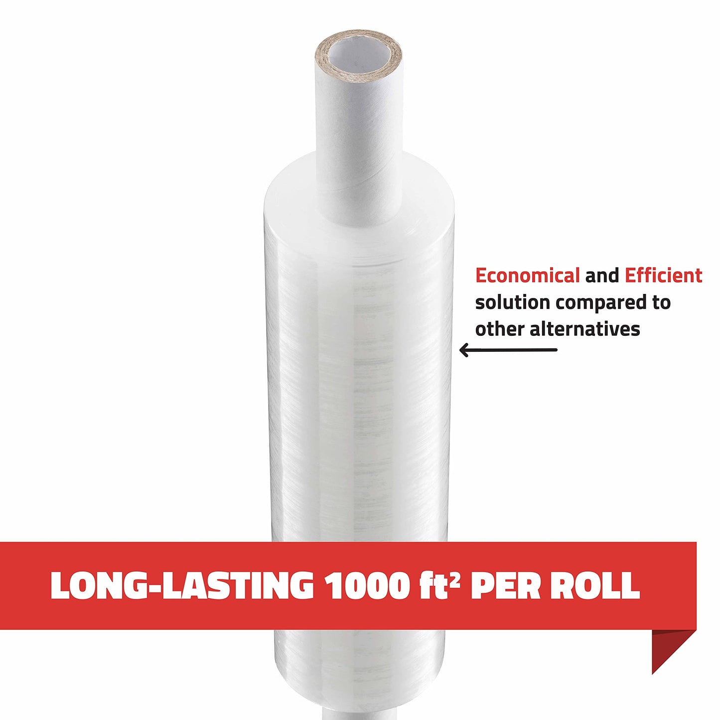 Stretch Wrap with Handle Industrial Strength 2 Pack 11" x 1000 Ft 60 Gauge Thick Shrink Wrap Roll for Moving Supplies, Furniture, Pallets, Plastic Wrap for Packing, Heavy Duty Stretch Film