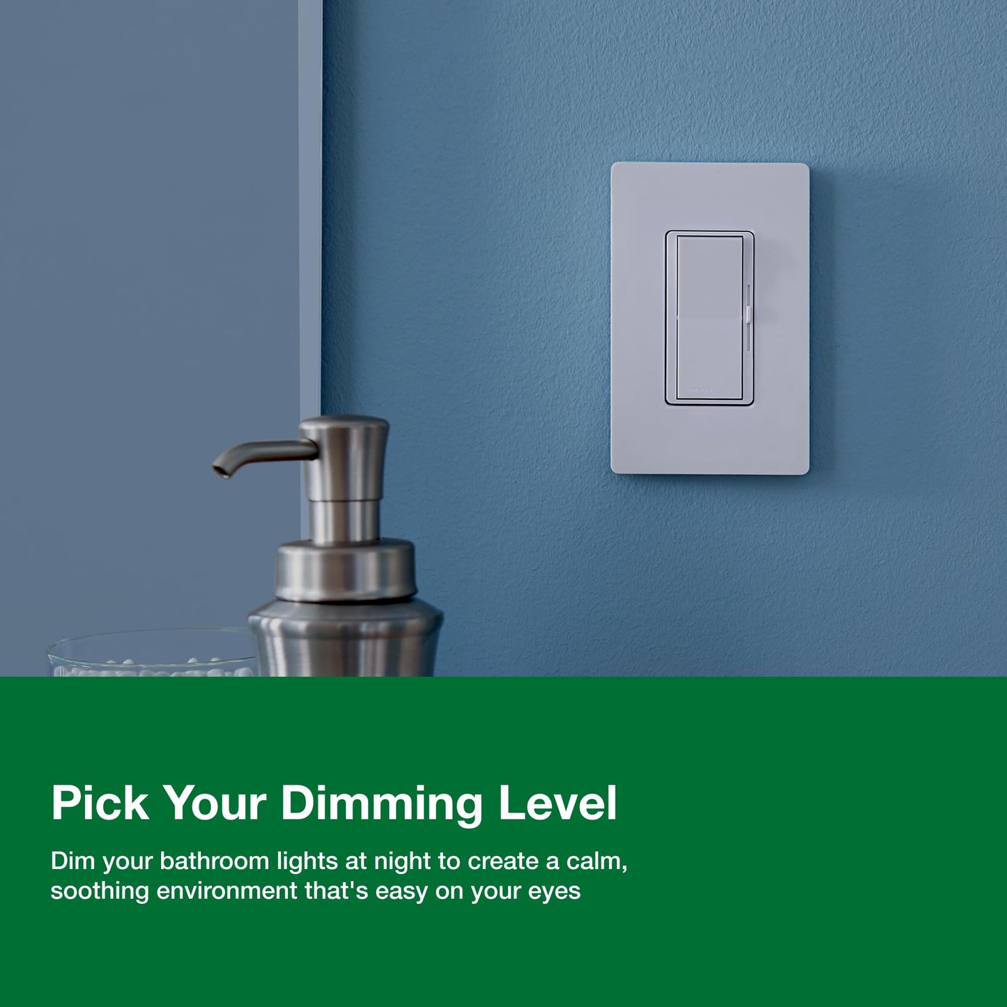 Lutron Diva LED+ Dimmer Light Switch for Dimmable LED, Halogen, and Incandescent Bulbs, 150 Watt, Single-Pole or 3-Way, DVCL-153P-BL, Black