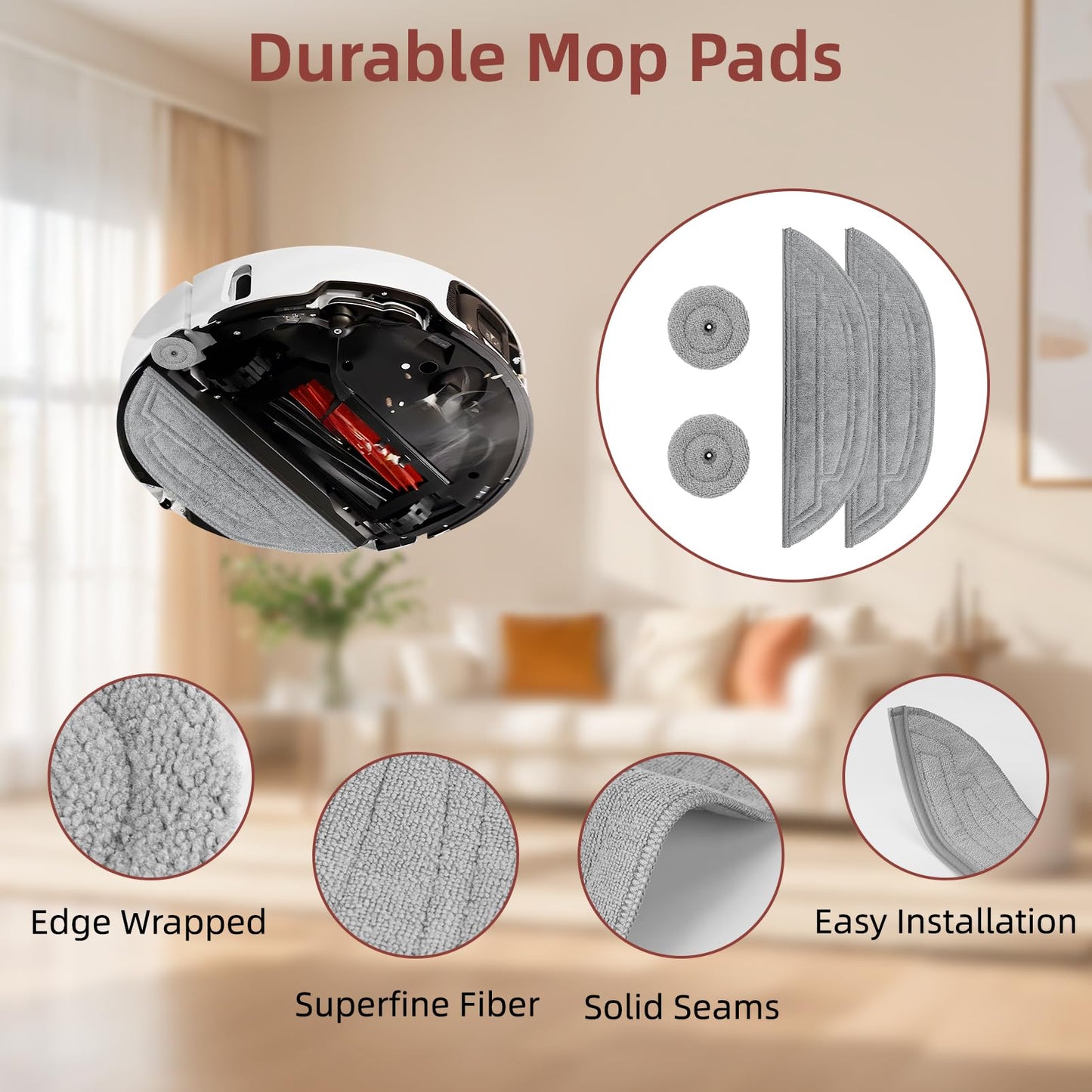36 Pack S8 MaxV Ultra Accessories Kit Compatible with Roborock S8 Max/MaxV Ultra Robot Vacuum,Main Brushes,Dust Bags,Mop Cloths,Edge Mop Cloths,Filters,Side Brushes,Self-Main Brush