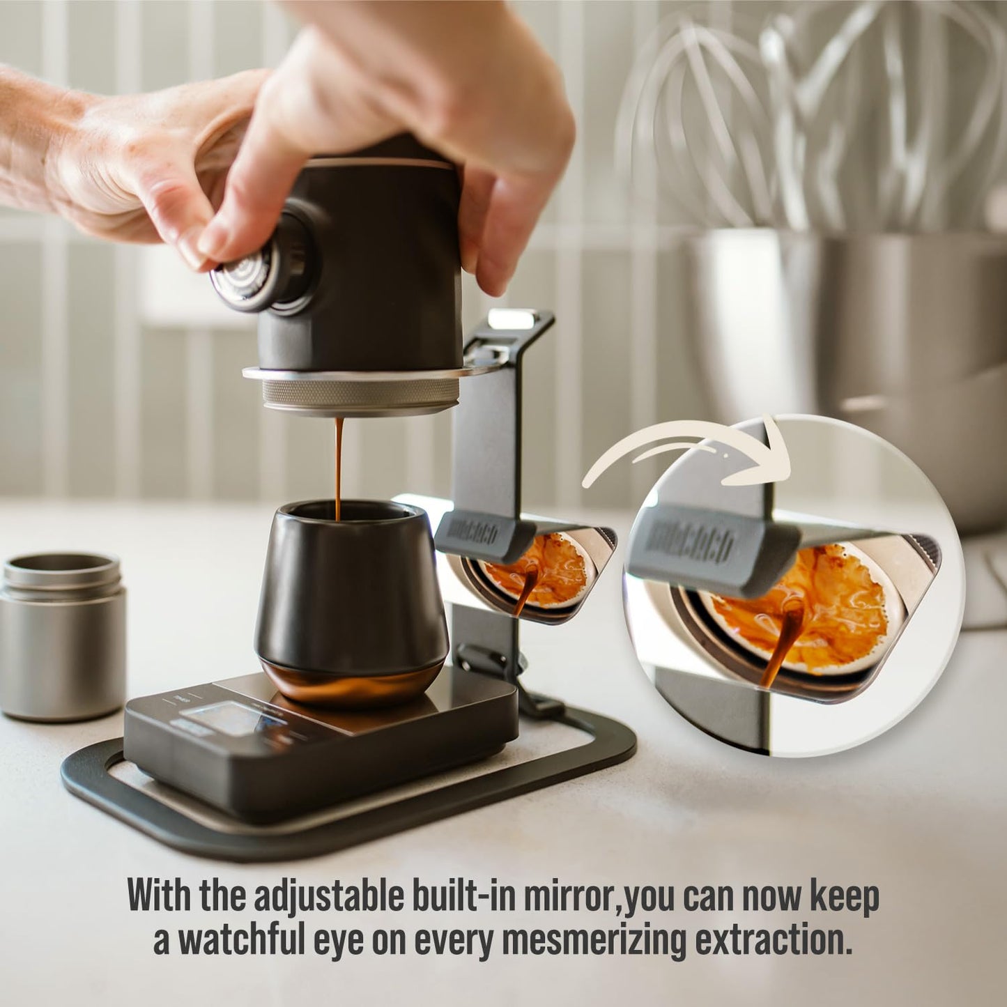 WACACO Picopresso Stand, Accessory for Picopresso, Made Up of Four Easily Dismountable Parts (For Picopresso Use Only), Black