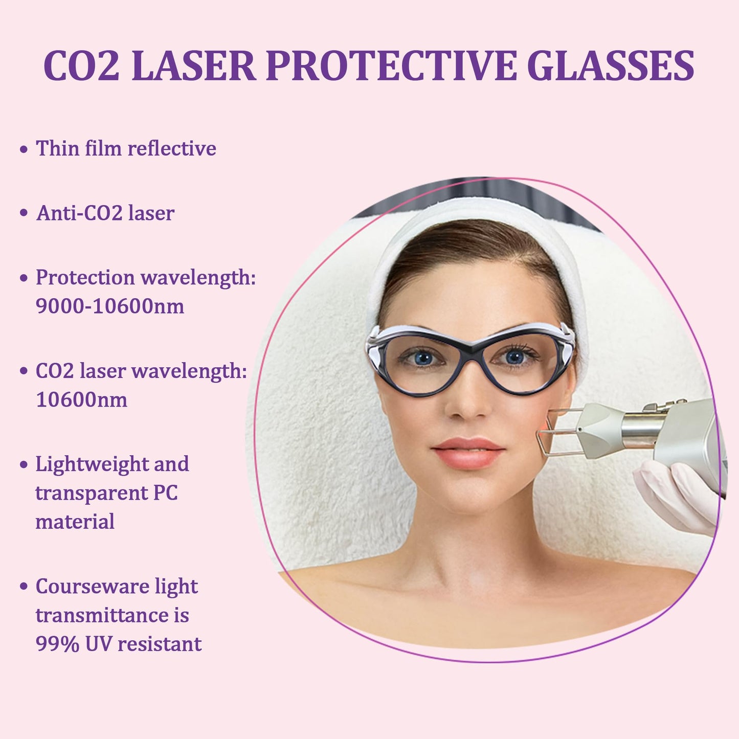 10600nm CO2 Laser Safety Protective Goggles 10600nm Laser Glasses Eye Protection Reflective Laser Glasses CO2 Laser Cutting Machine,9000-11000nm Glasses for Laser Protection with DIN CERTCO Certified