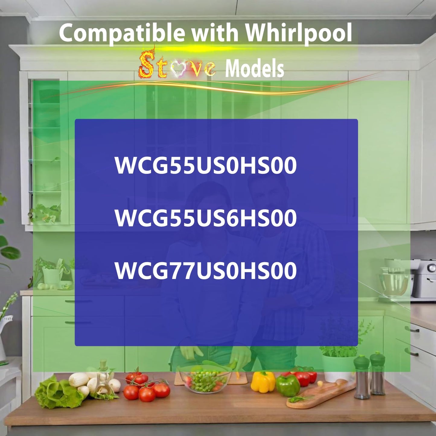 W10850010 Stove Knobs Replacements for Whirlpool Gas Ranges WCG55US0HS00 WCG55US6HS00 WCG77US0HS00, Compatible with W11366438 W11084623 Cooktop Control Burner Knobs (5PCS)