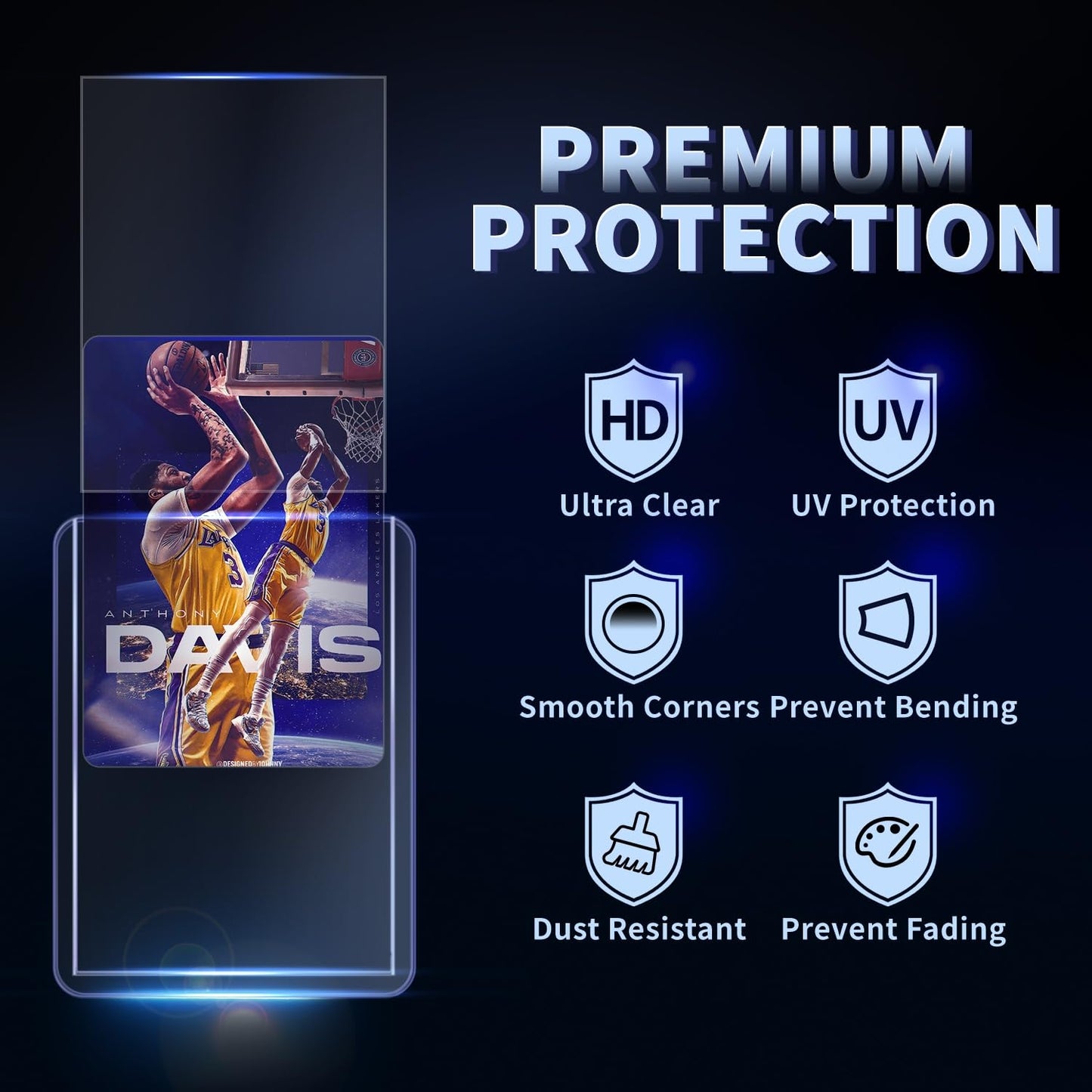 1000 Card Sleeves Top Loaders for Cards, Toploaders Premium Baseball Card Sleeve Hard Plastic, 3" x 4" Trading Cards Holder, Sports Protectors(500 Toploaders + 500 Penny Sleeves)