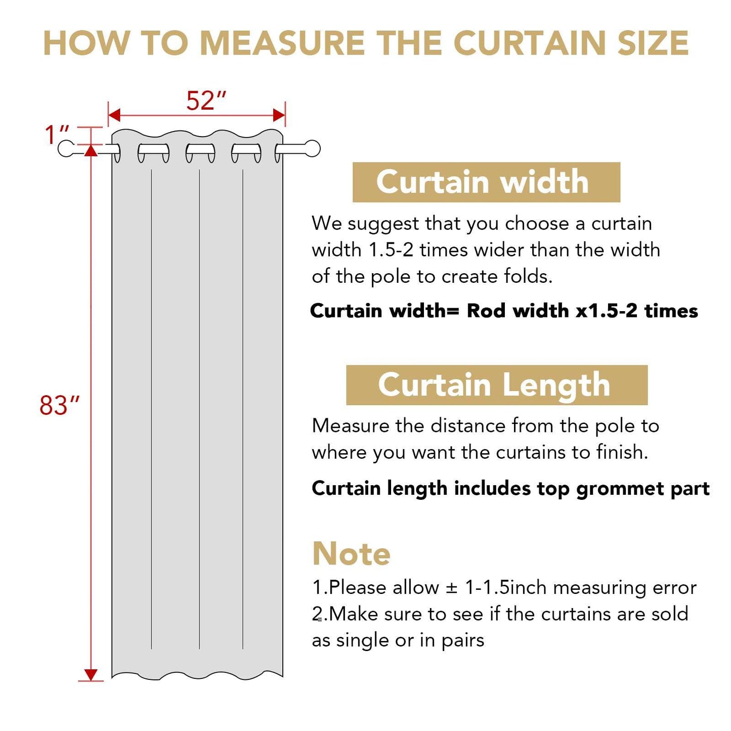 H.VERSAILTEX White Curtains 84 inches Long for Living Room Thermal Insulated Room Darkening Window Treatment Panels Drapes Light Reducing Curtains for Bedroom, 2 Panels, 52" W x 84" L, White