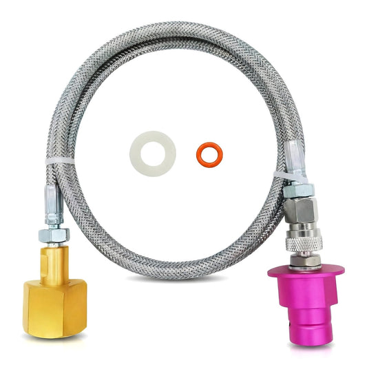 Soda Terra Machine Co2 Adapter Quick Connector Stainless Steel Hose Compatible with Terra DUO Art Gaia Soda Series (60inch)