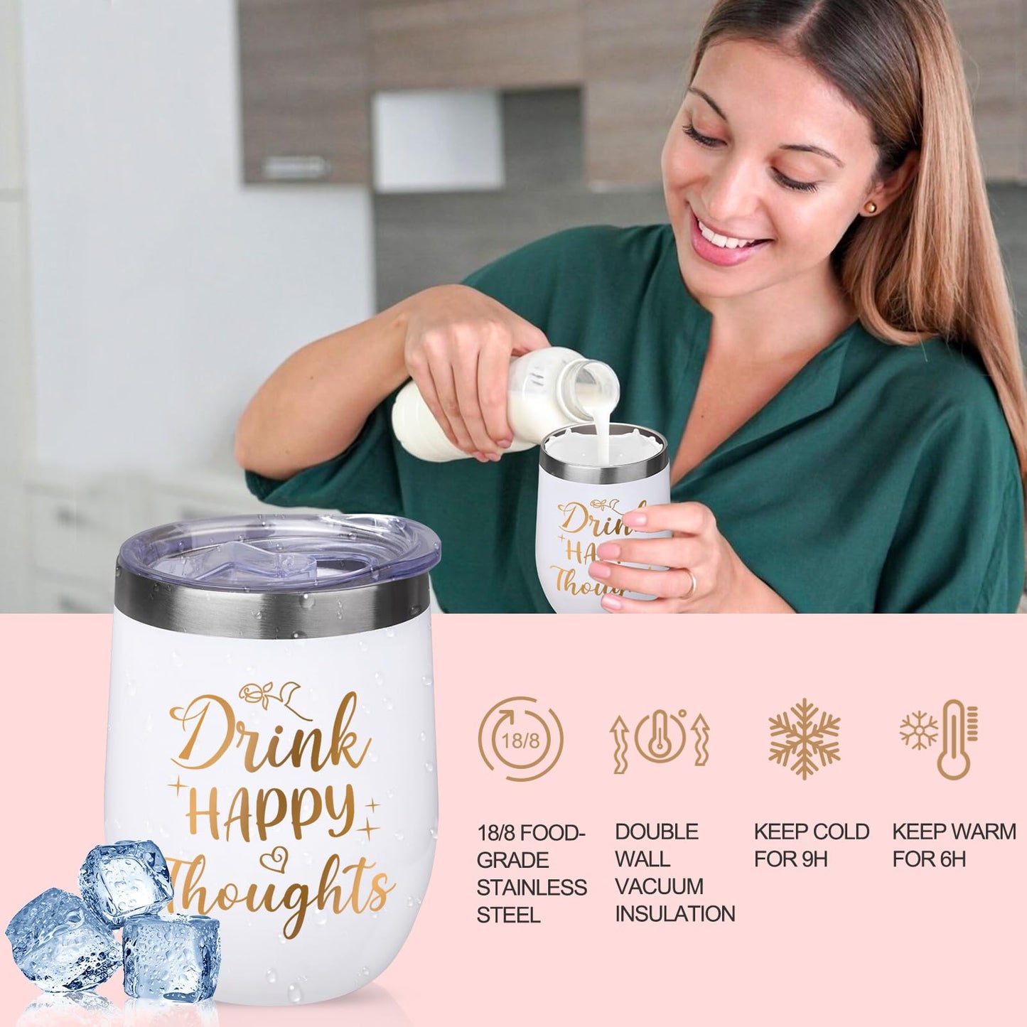 Birthday Gifts for Women Graduation Gifts for Her, Unique Self Care Package Get Well Soon Basket Rose Relaxing Spa Kit with Flannel Blanket Tumbler, Happy Christmas Box for Friend Mom Sister Wife
