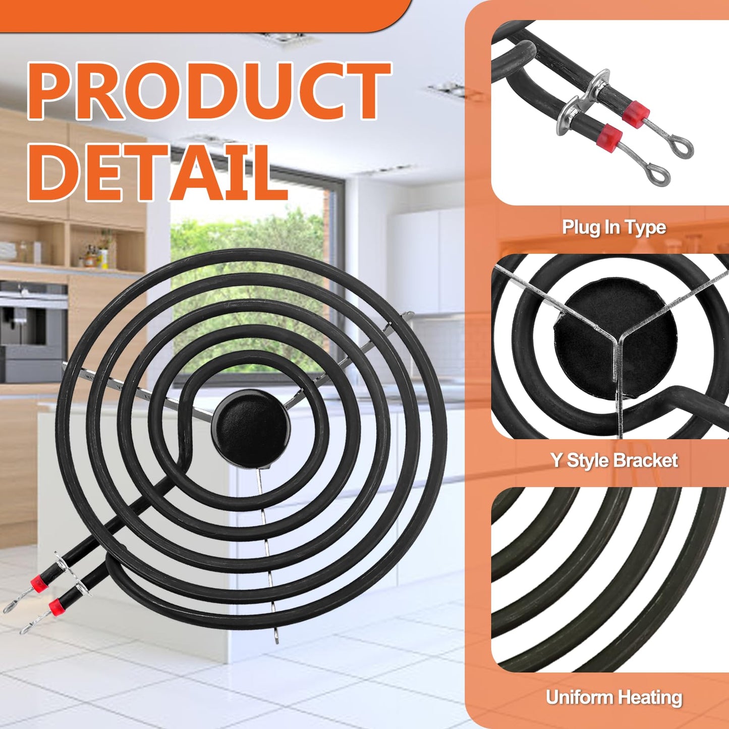 5304430149 5304430150 Porcelain Drip Pan Set & MP22YA Electric Range Burner Element Unit Set Replaces 318067041 318067051 by Cenipar-Compatible with Frigidaire Kenmore Crosley Range Oven/Stove