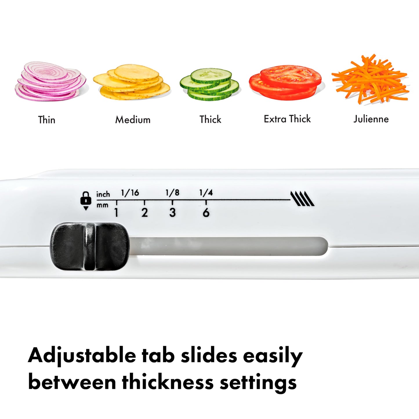 OXO Good Grips Precision Handheld Mandoline, Mandoline Slicer, Adjustable Thickness Vegetable Slicer for Everyday Prep