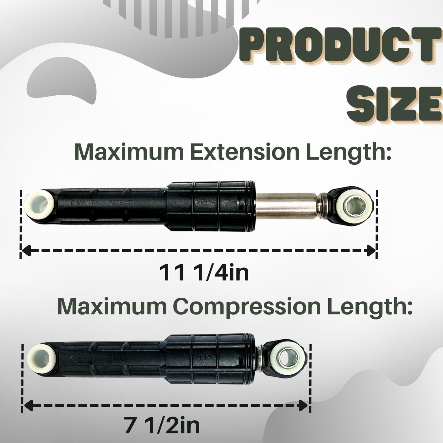 2024 Upgraded 4PCS DC66-00470D for Samsung Washer Shock Absorber Models WF45R6300AV/US WF45R6100AW/US WF45T6000AV/A5 WF45R6100AP/US WF50R8500AV WF45R6100AC/US WF45T6000AW/A5 WF45A6400AW/US
