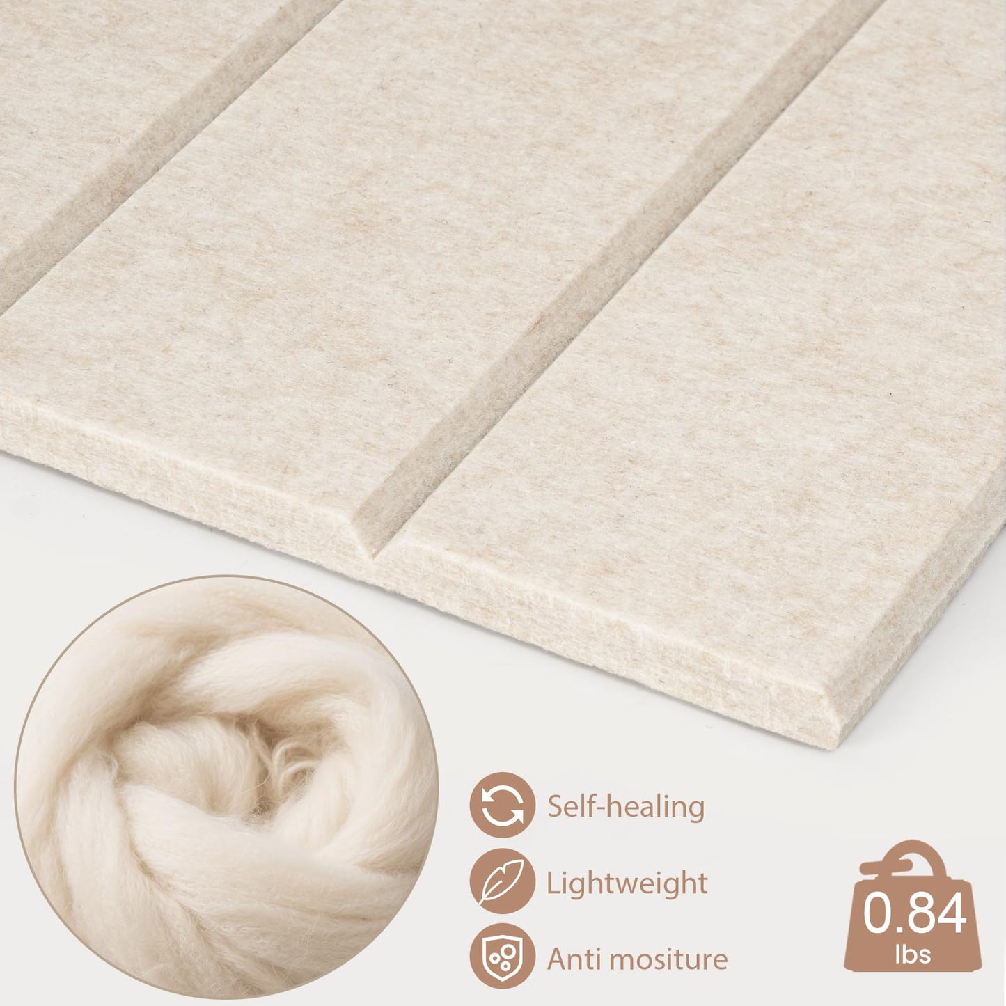 Lightomorrow Bulletin Board, 36 x 24 inches Cork Board Alternative for Wall, Felt Board Decorative Pin Board with 20 Pushpins - Oatmeal Stripes