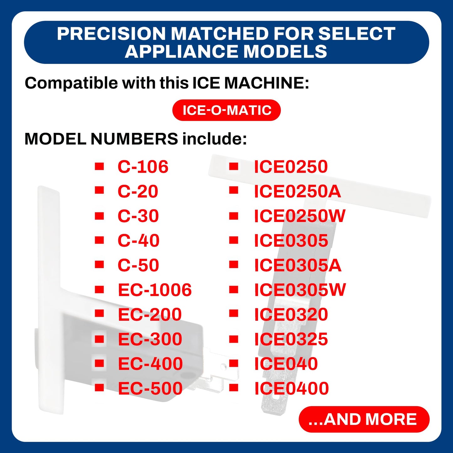 Upgraded Whole Parts Commercial Ice Machine Ice Bin Limit Switch Part# 9101124-02 (V3L-776-D8) - Replacement and Compatible with Some Ice-O-Matic Ice Machines