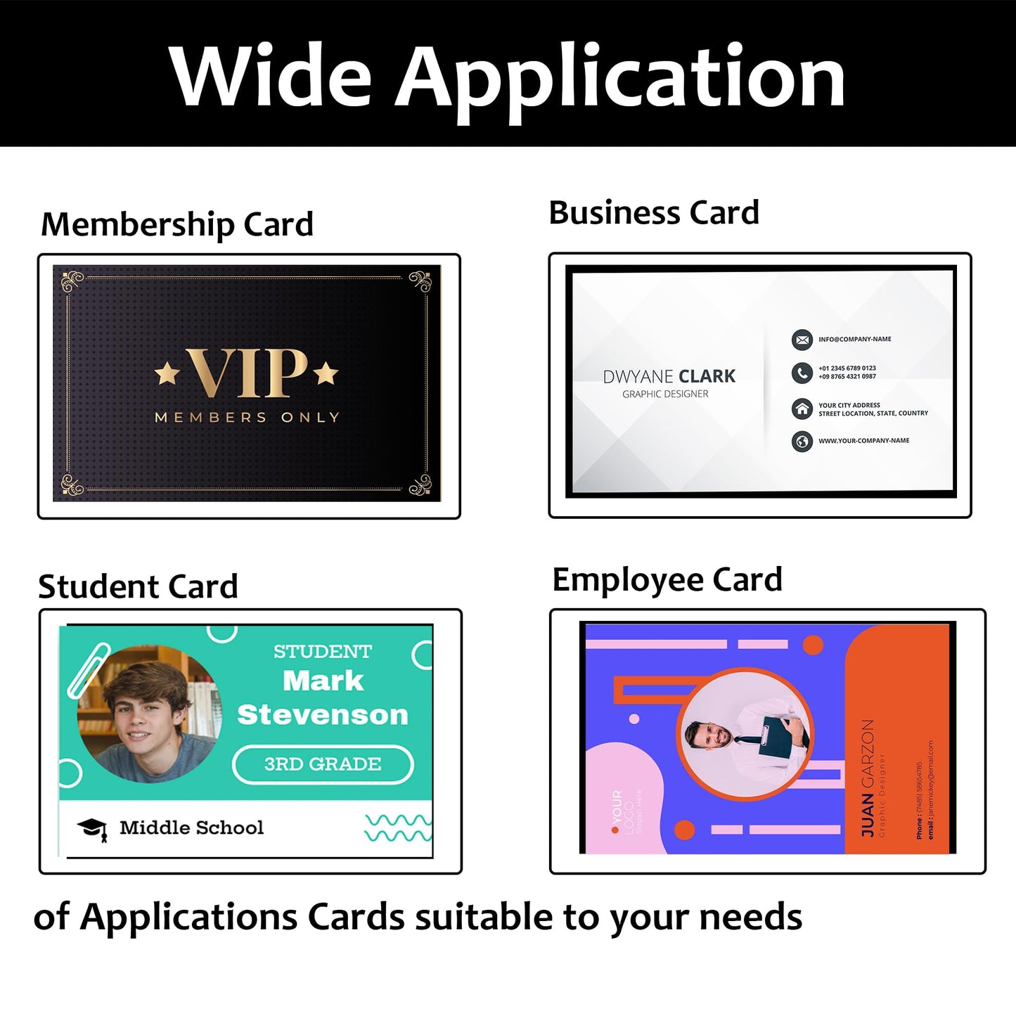 750 Pack Blank White PVC ID Cards - CR80 30 Mil Plastic Cards for Photo ID Badge Printers - Premium Blank Credit Card Compatible with Most Printers