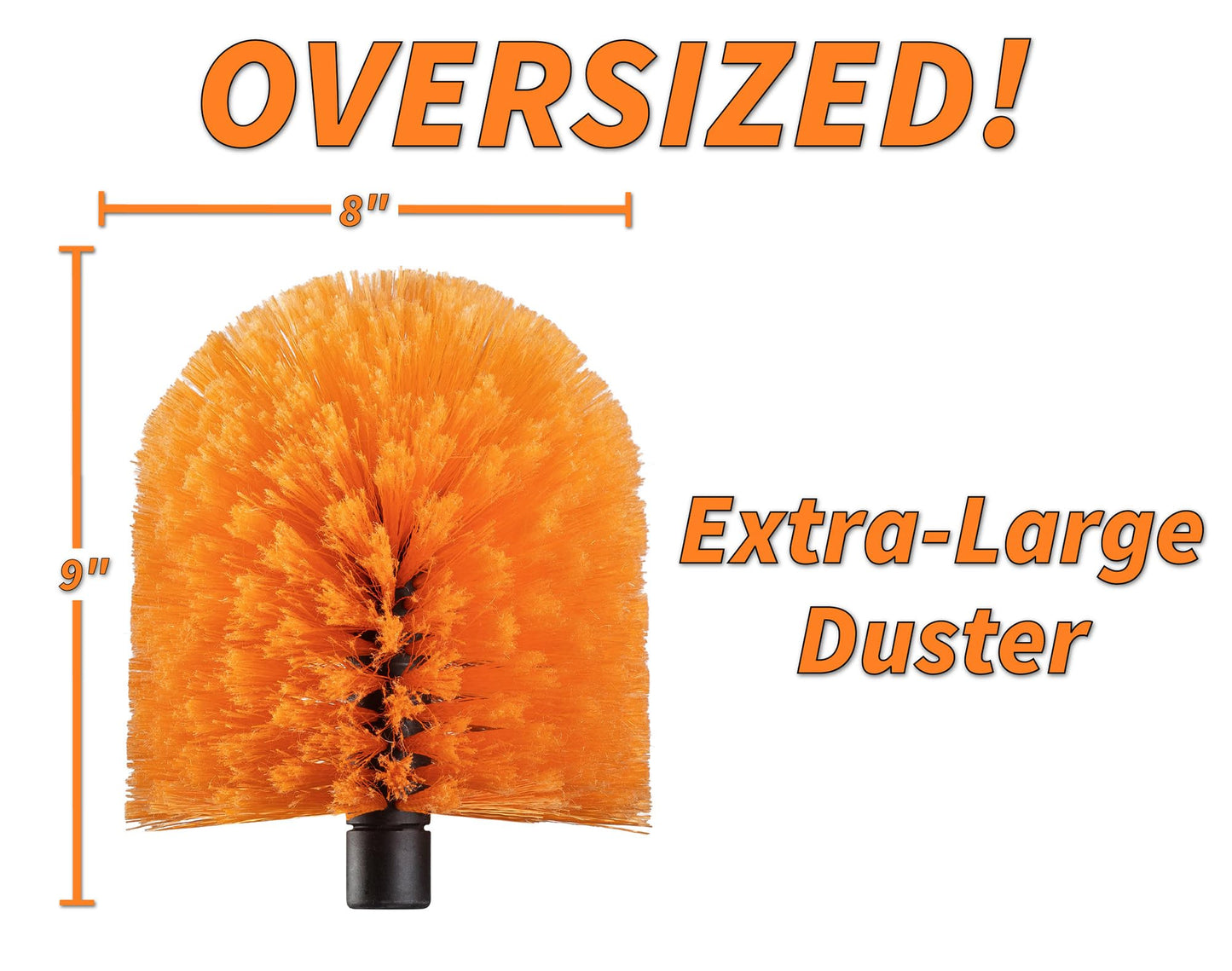 Extend-A-Reach Dusting Kit for Extension Pole or by Hand // Twist on Duster Cleaning Kit includes 3 attachments // Cobweb Brush // Feather Duster and Flexible Ceiling Fan Duster (Pole Sold Separately)