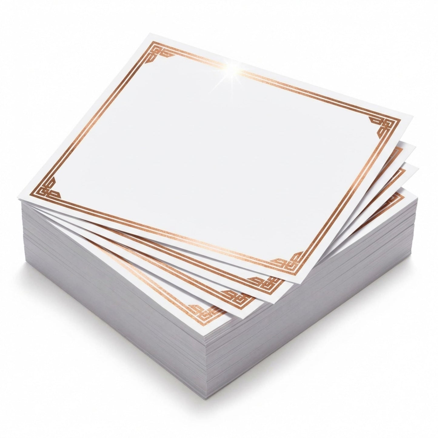 PaperDirect Majestic Specialty Certificates, 50 Sheets 28lb White Paper, 8½" x 11", Embossed Copper Foil Accents, Perfect for Awards, Students, Employees, Volunteers, Course Completion, Diplomas
