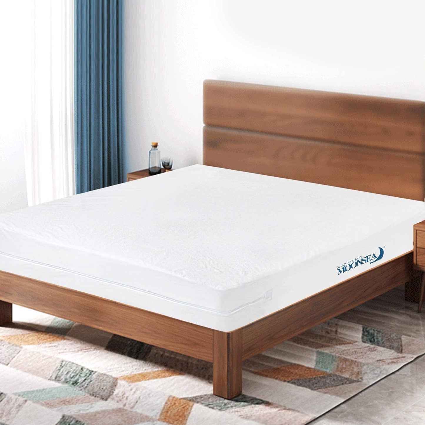 Zippered Mattress Protector 2 Pack with Ultra Soft Terry Surface, 6-Side Waterproof Mattress Encasement, Durable Zipper, Noiseless, for Standard Queen Size Mattress 60'' X 80''(10-14 in.H)