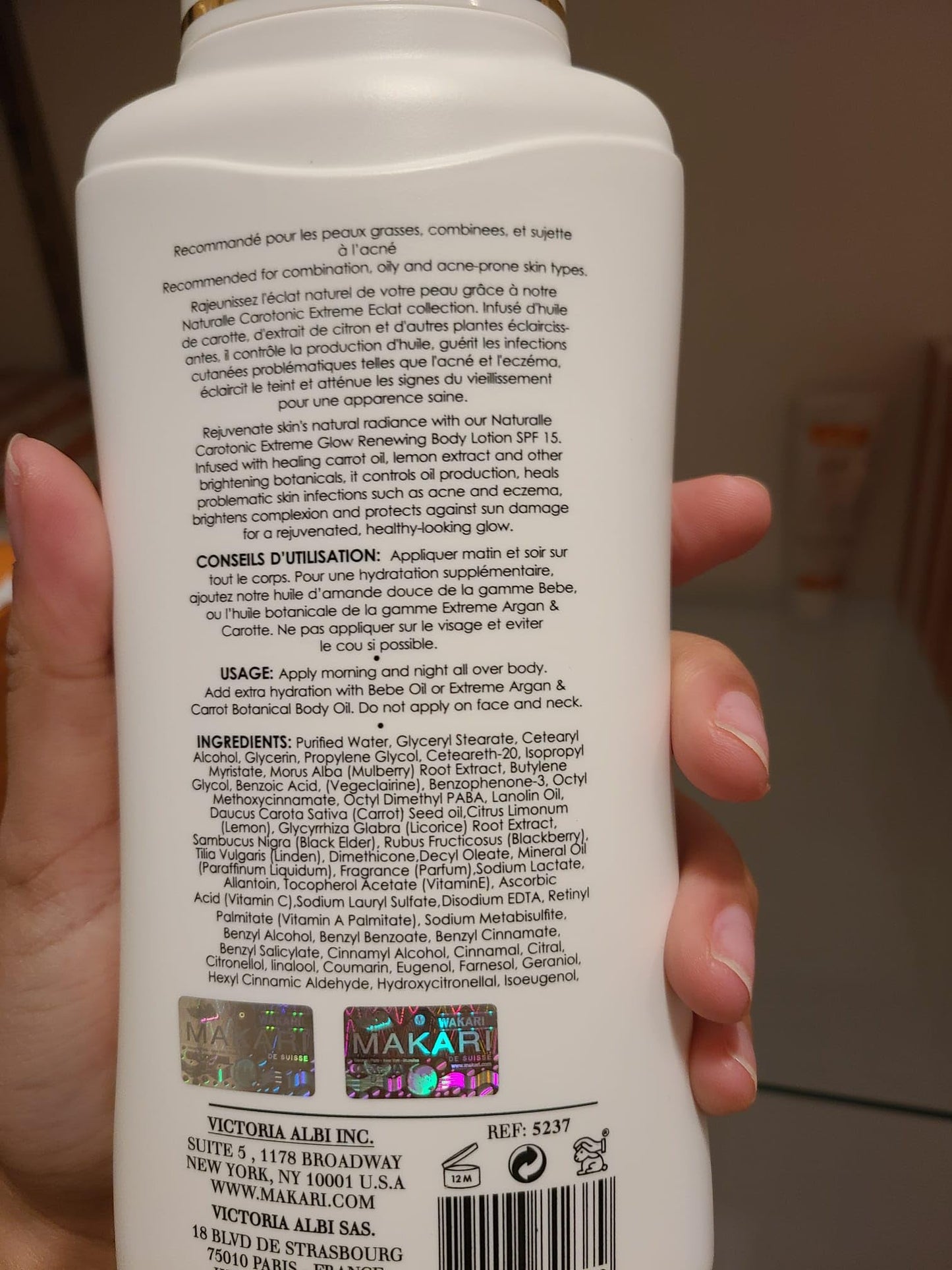 MAKARI Carotonic Extreme Body Lotion (17.6 oz) | Fights Excess Oil Production | Helps Fade Body Scars and Marks | Skin Brightening Formula | Helps Resist Aging and Promotes Healthy Radiance