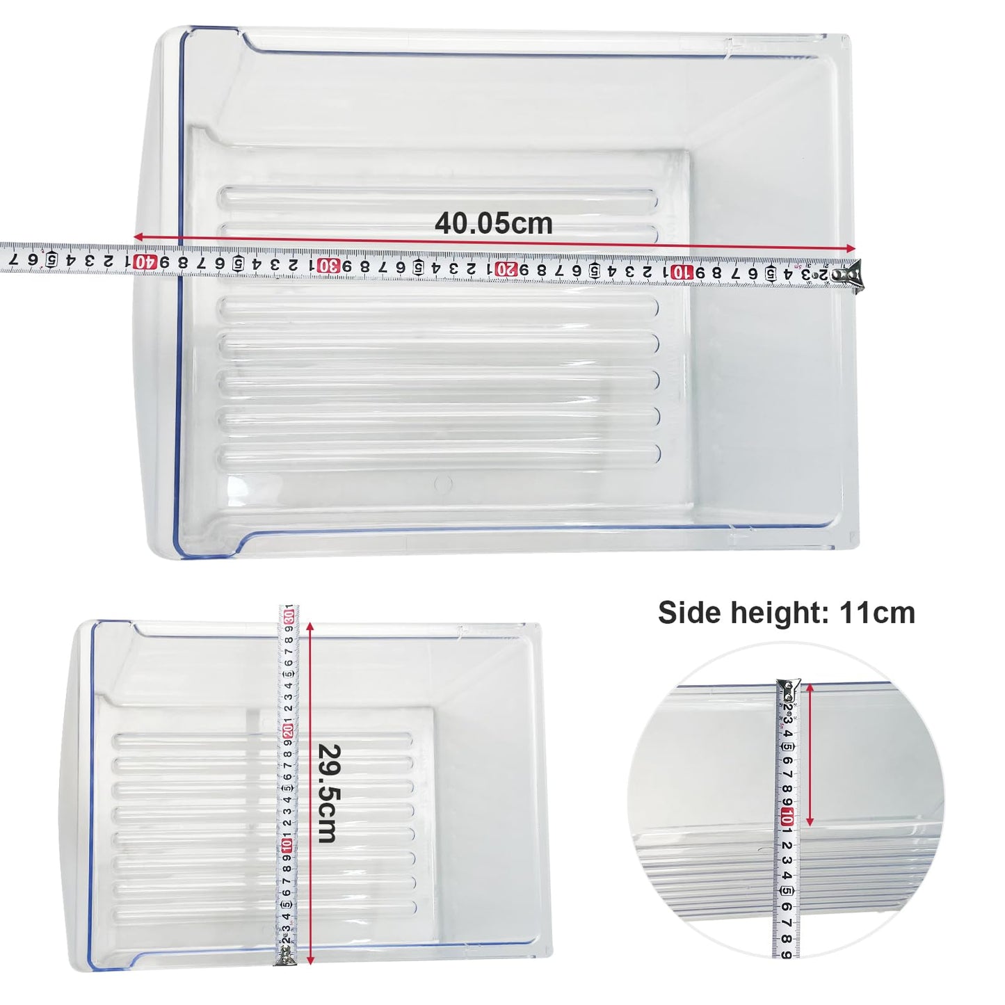240530811 Refrigerator Meat Cripser Pan Compatible with Frigidaire Kenmore Refrigerator -Replaces 240530801, 240530813,240354201(15.7 * 11.6 * 4.3 INCH)